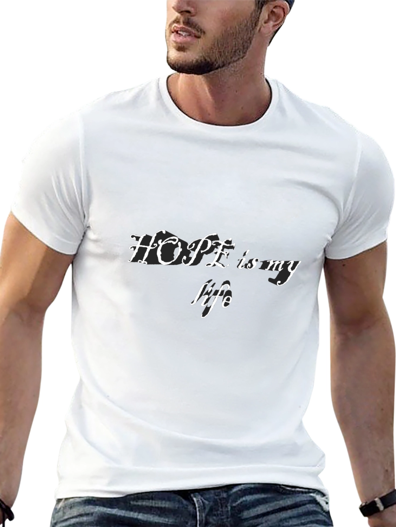 Hope Is My Life - Mens Black T-Shirt