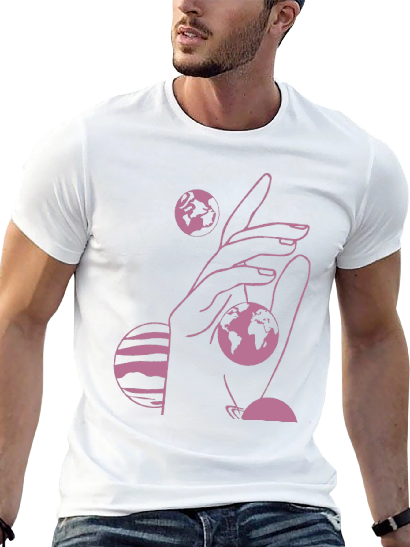 Cosmic Hand Graphic Tee - Black