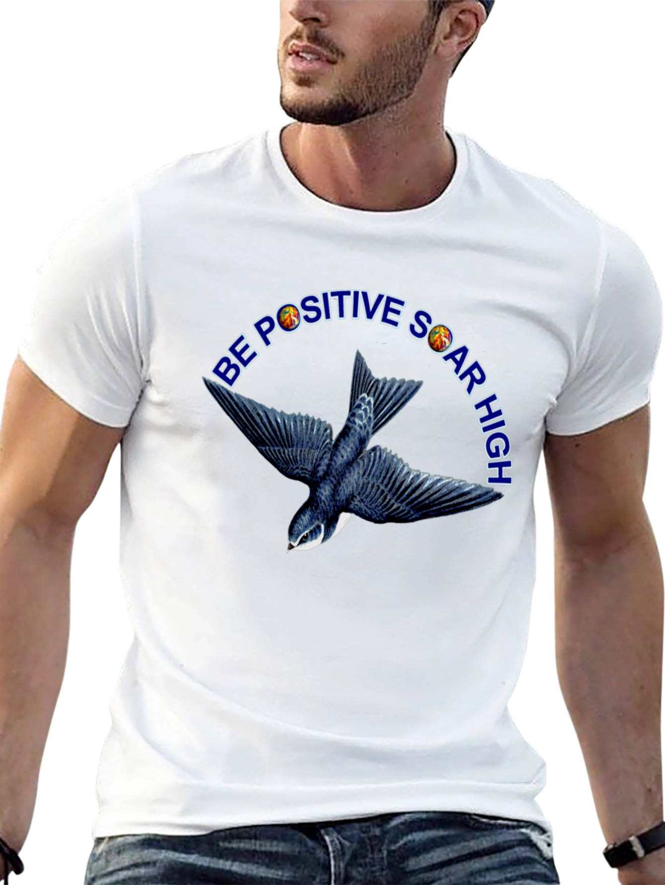 Be Positive Soar High Black T-Shirt