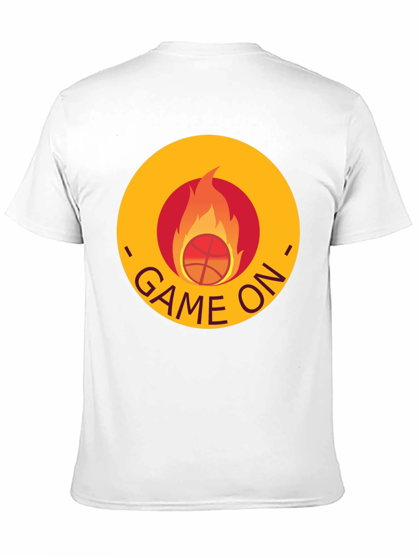 Game On Basketball Flame Graphic Tee
