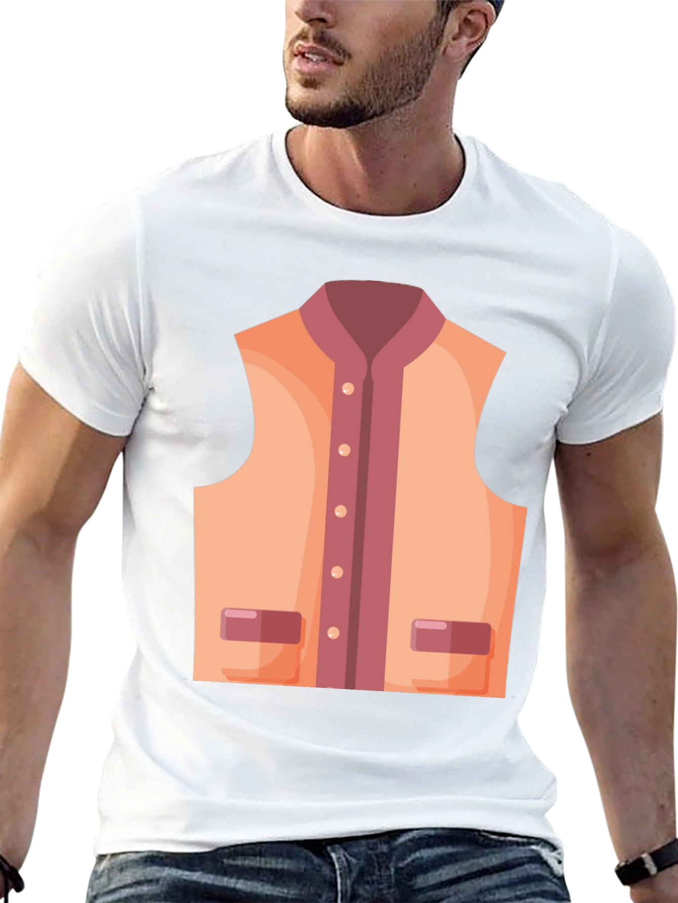 Novelty Vest Graphic T-Shirt