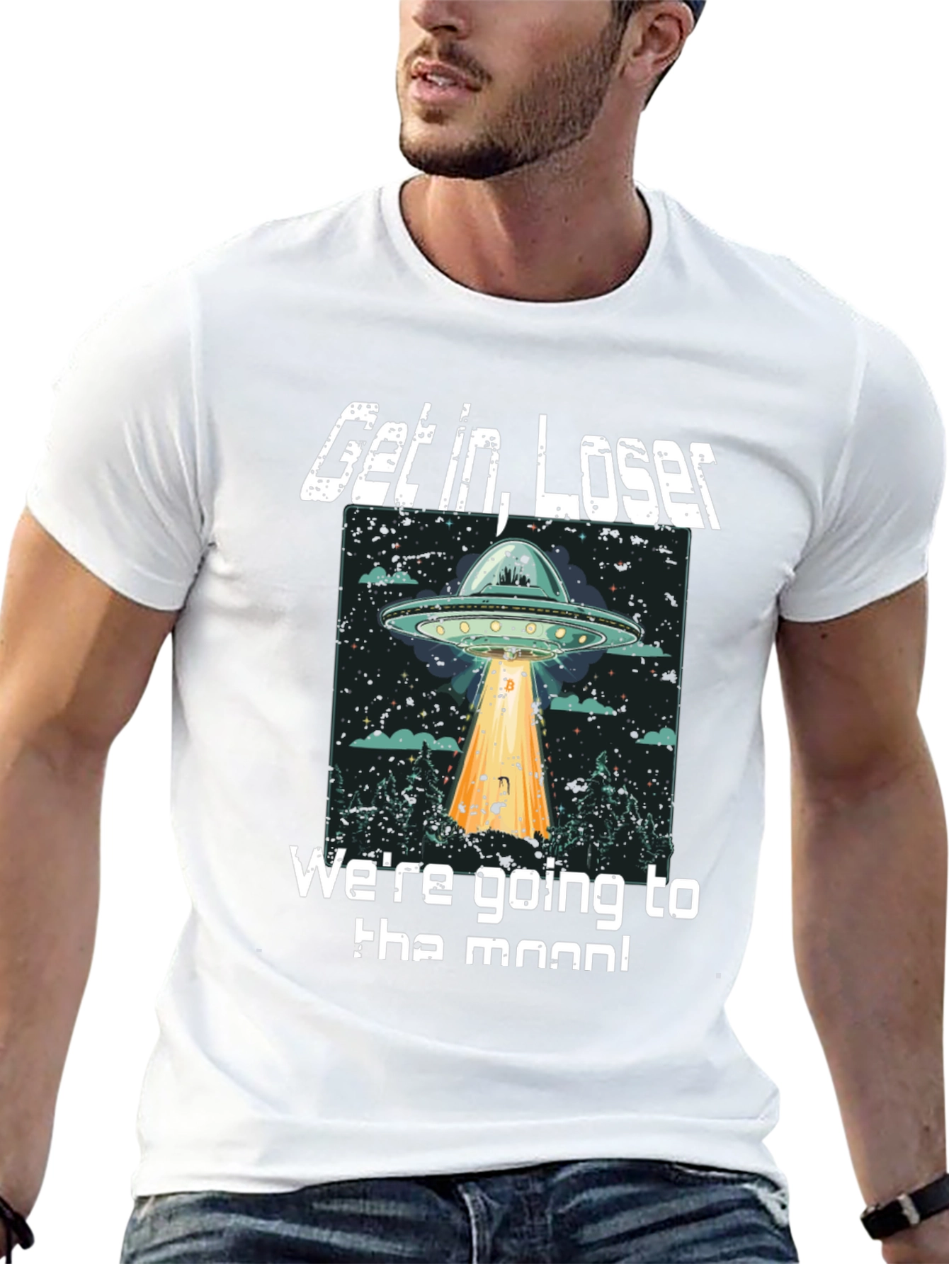 Get In Loser UFO T-Shirt - To The Moon!