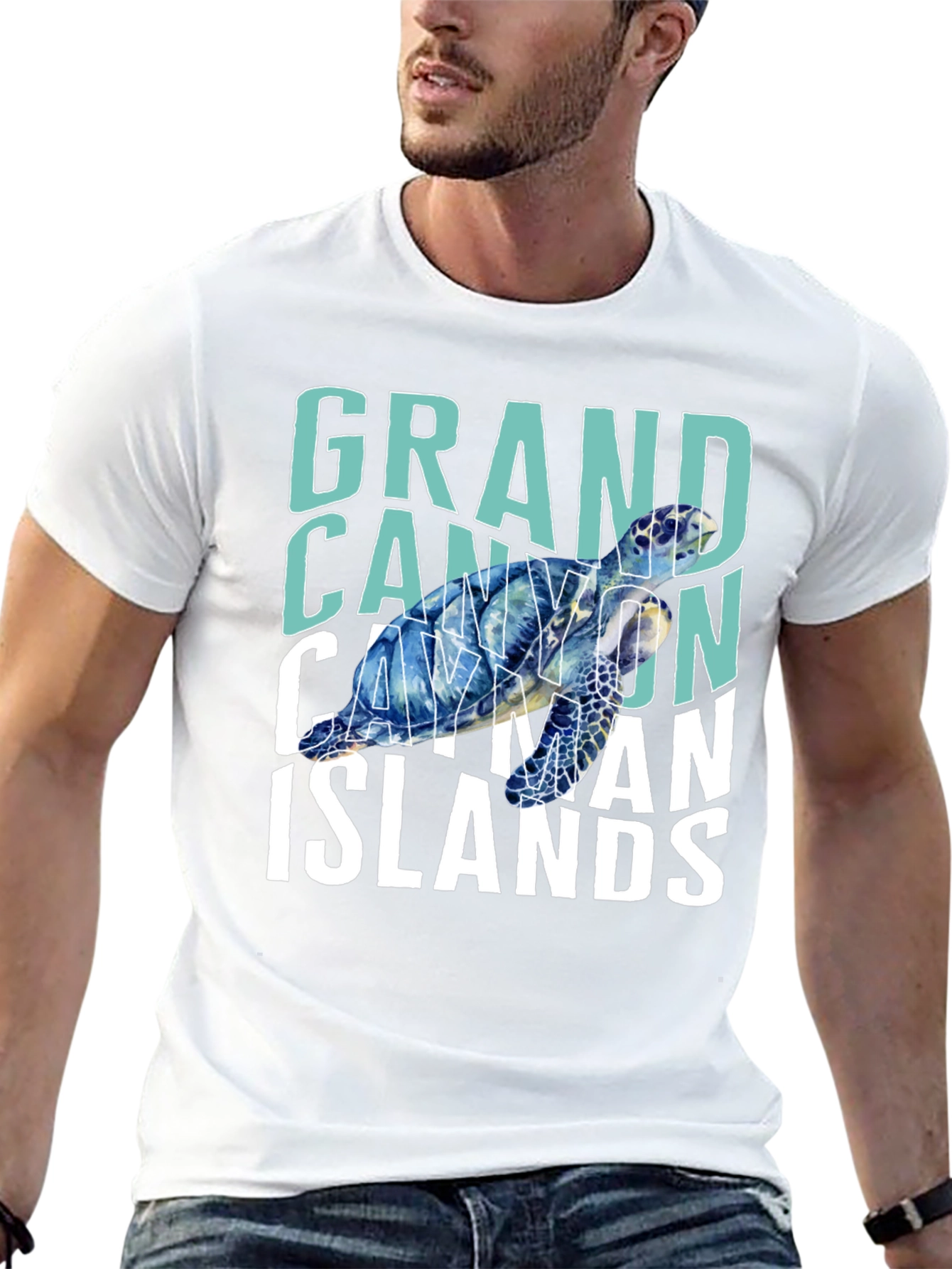 Grand Cayman Islands Turtle Graphic T-Shirt