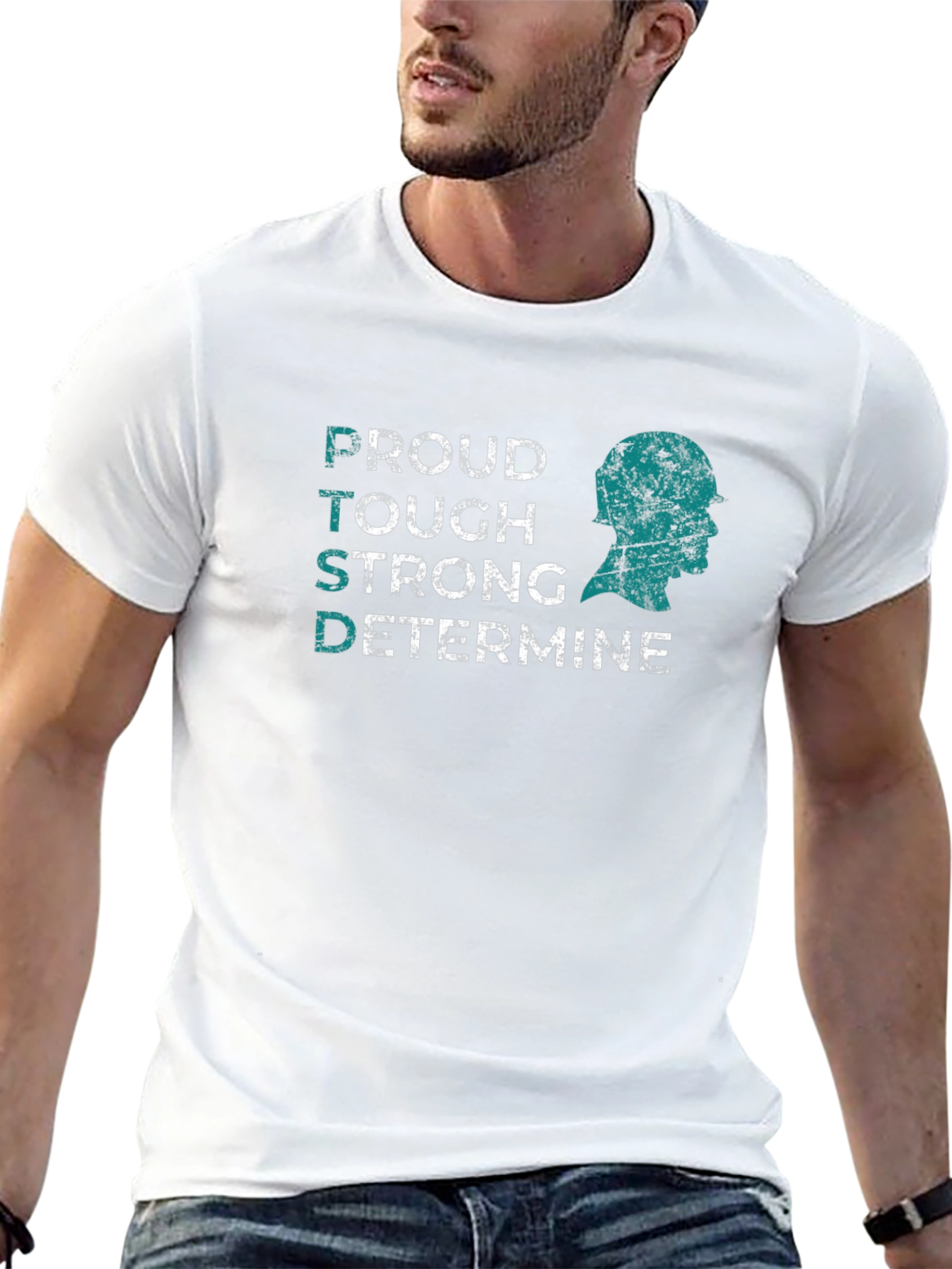 PTSD Awareness T-Shirt: Proud Tough Strong