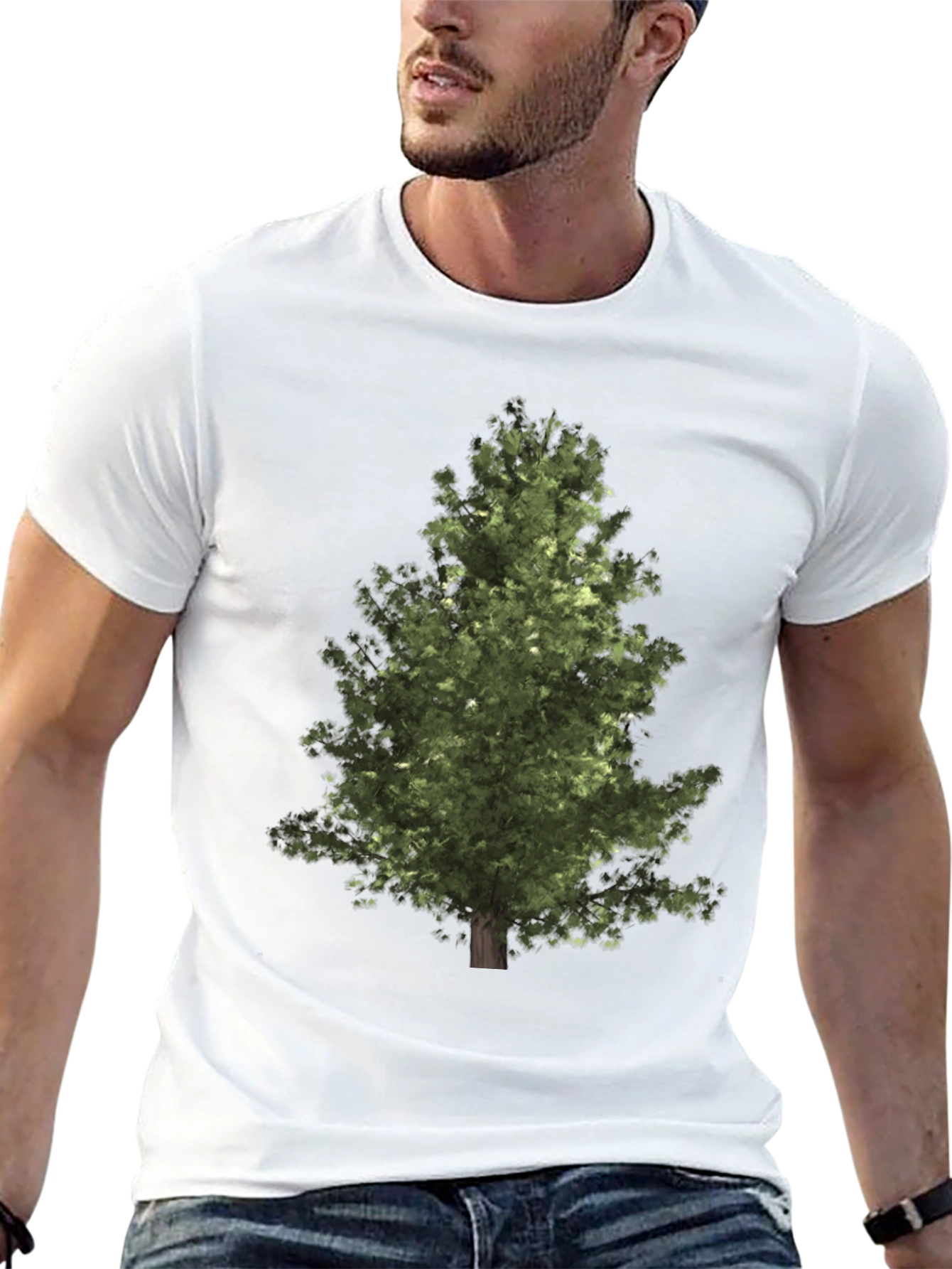Natures Embrace: Tree Graphic Black T-Shirt