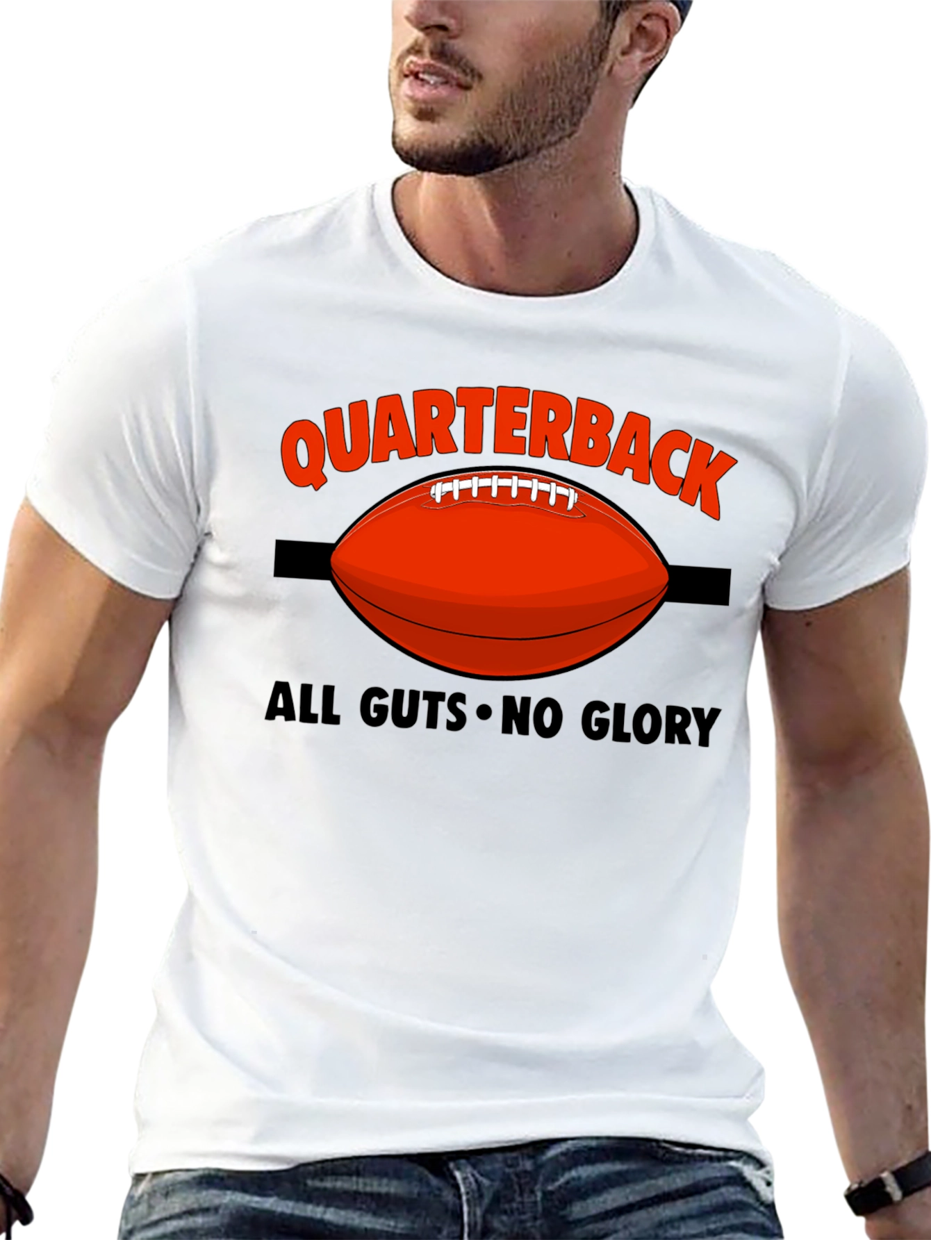 Quarterback All Guts No Glory Graphic T-Shirt