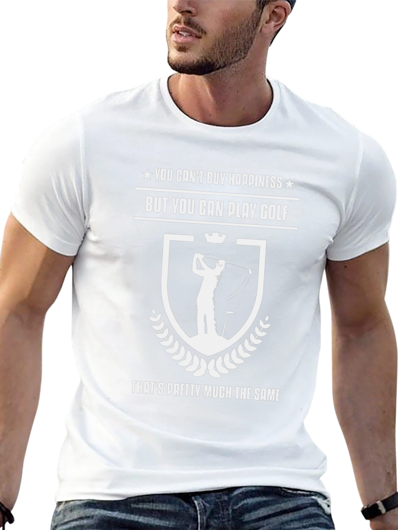 Golf Happiness Black T-Shirt