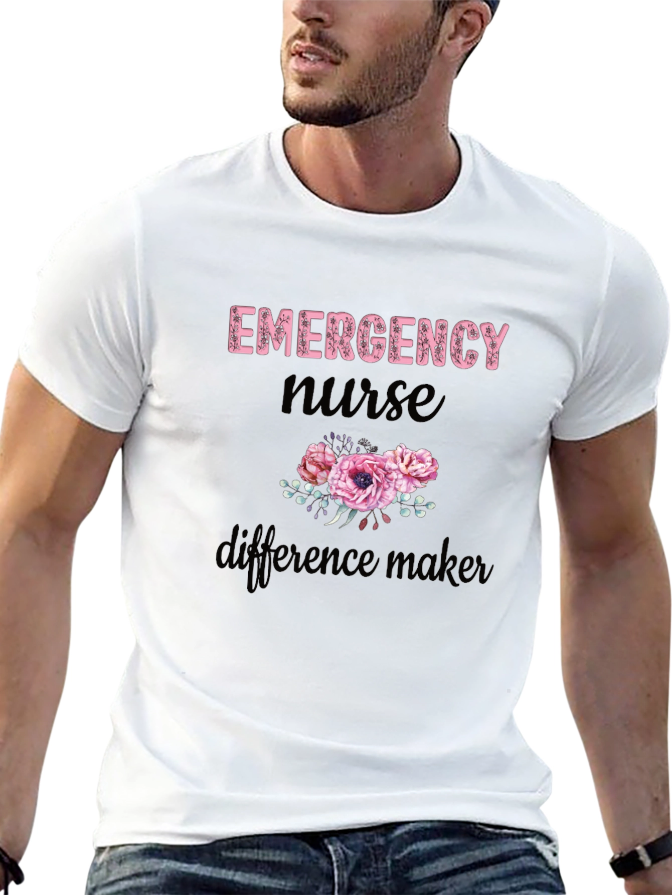 Emergency Nurse Difference Maker Black Tee