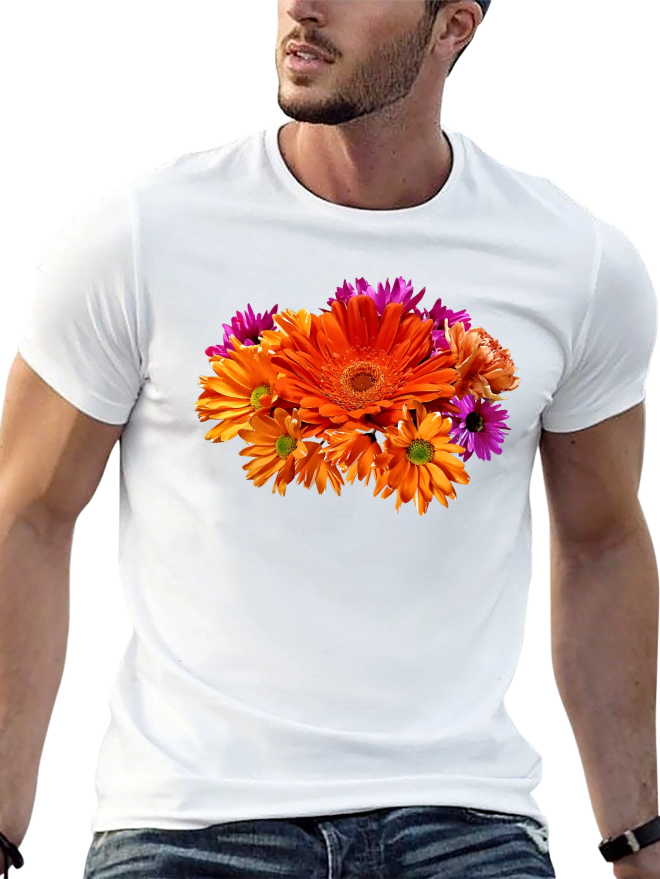 Floral Print T-Shirt - Vibrant and Stylish!