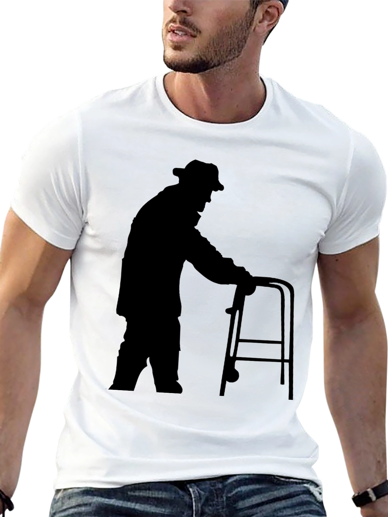 Silhouette Senior Walker Black T-Shirt