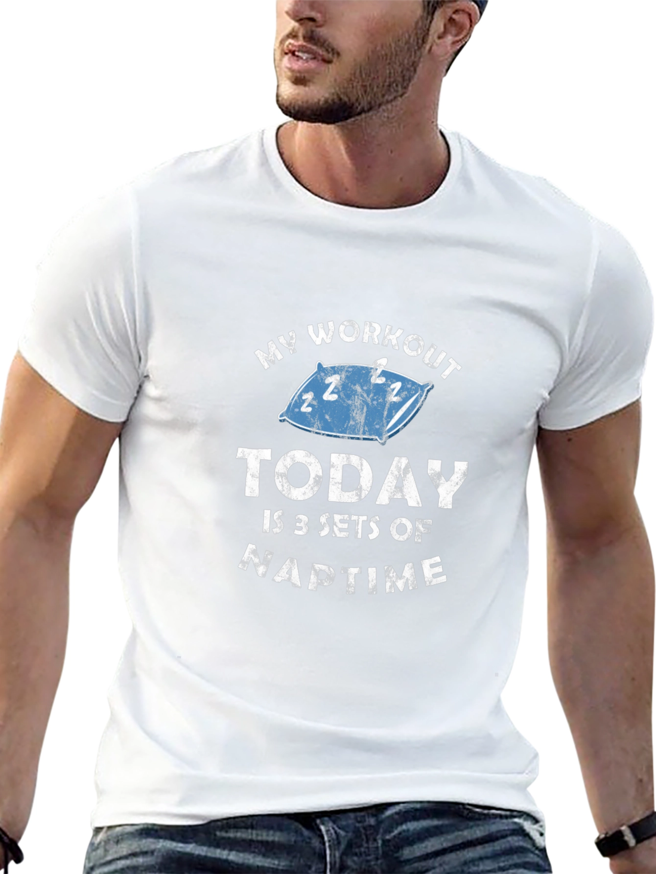 Naptime Workout T-Shirt Funny Sleep Gym Tee
