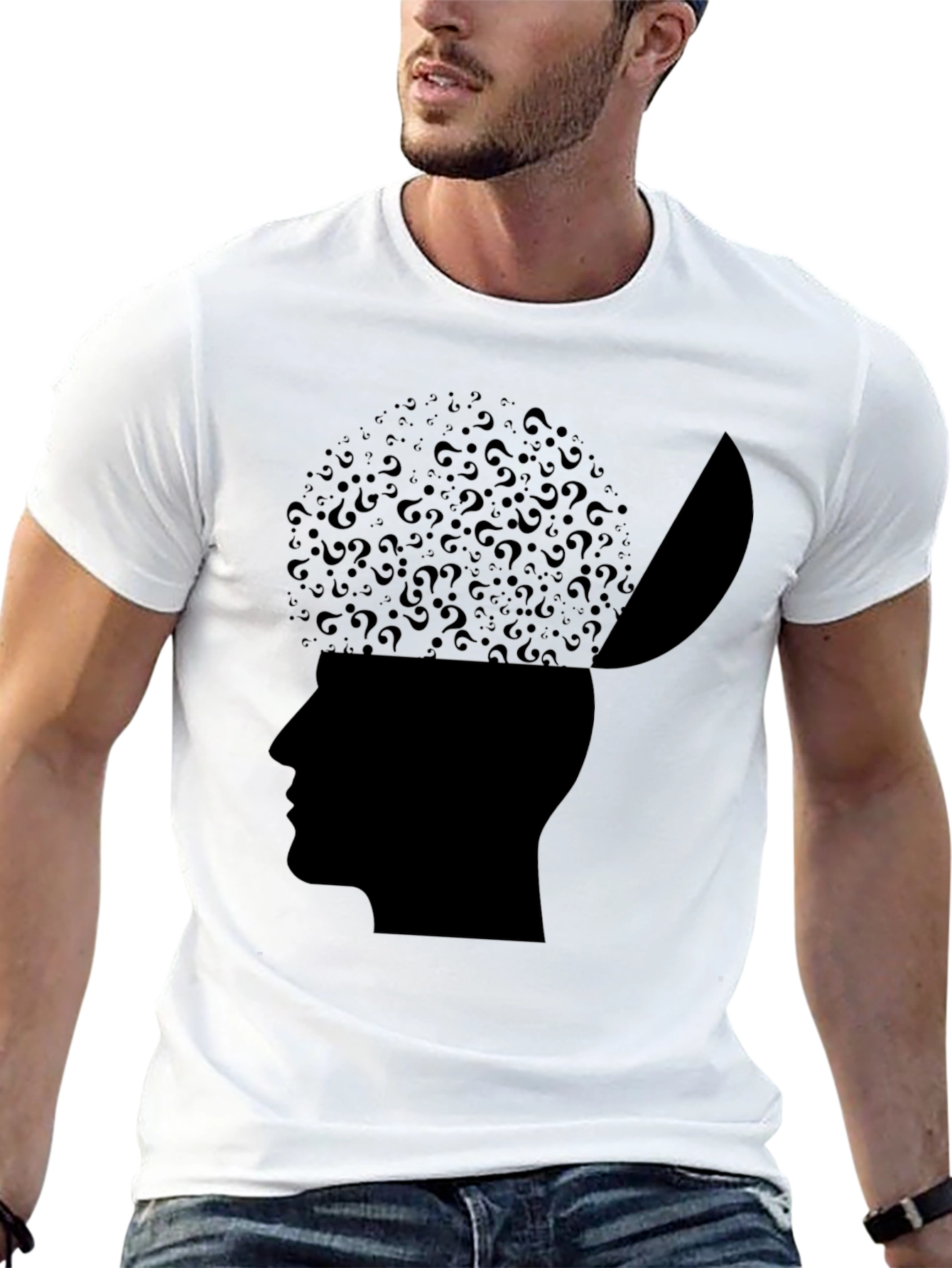 Introspective Question Mark Mind Graphic Tee