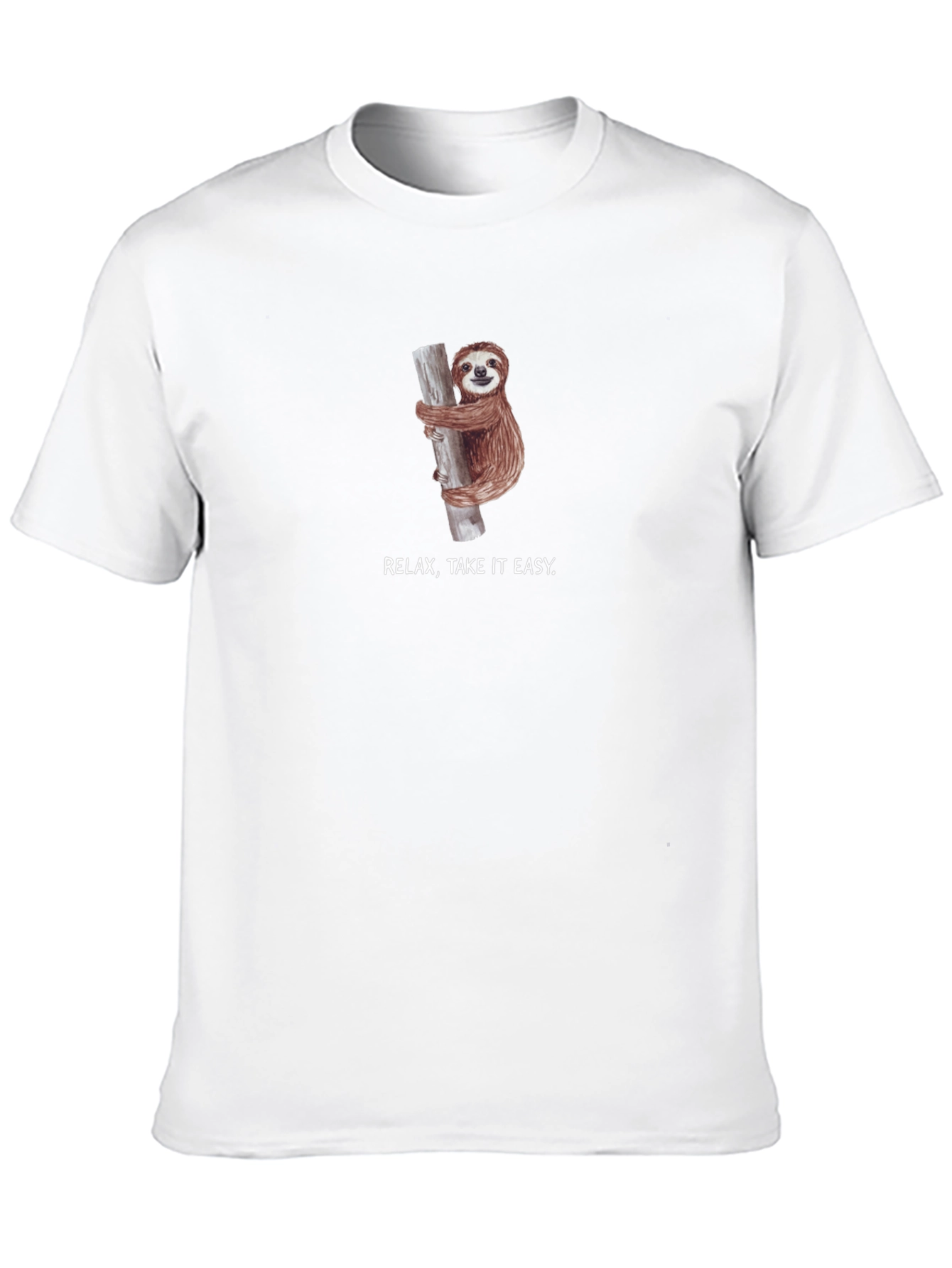 Relax Take It Easy Sloth Black T-Shirt