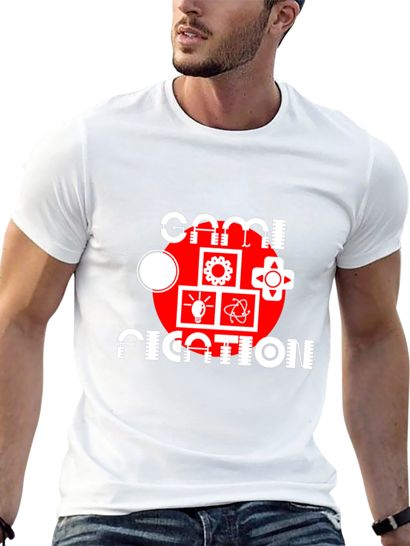 Gamification T-Shirt - Black Graphic Tee for Men