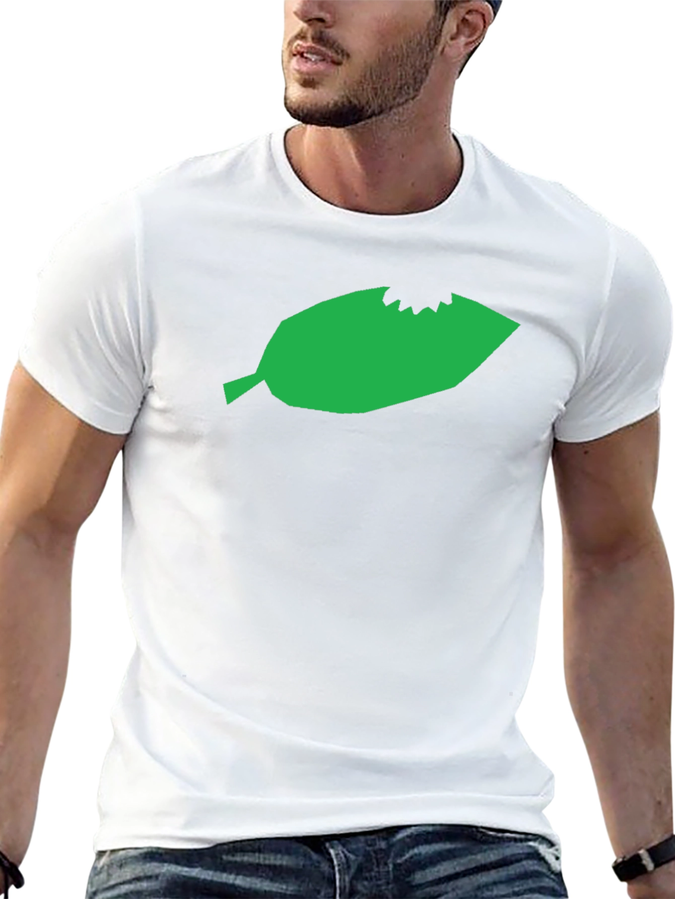 Leaf Bite Graphic Tee - Unisex Black T-Shirt