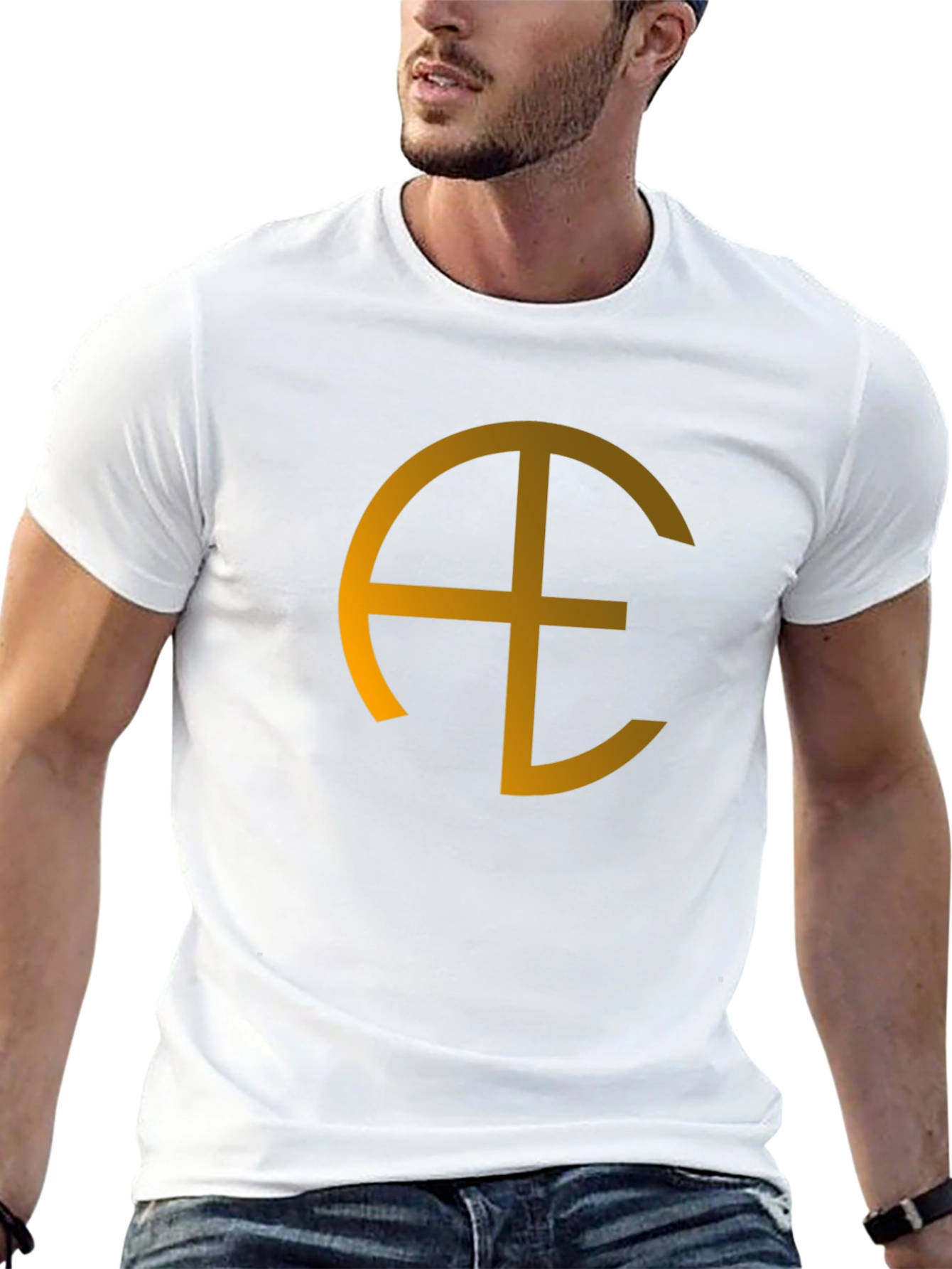 Geometric Symbol Graphic Black Tee