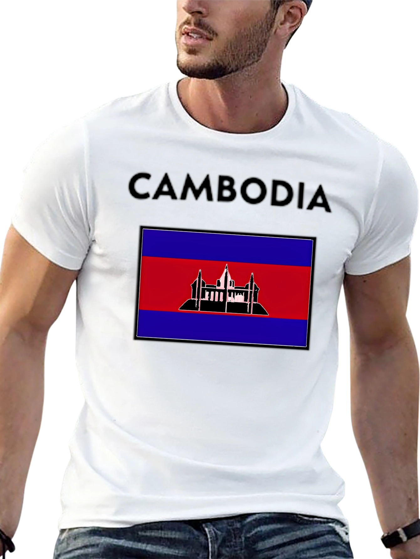 Cambodia Flag T-Shirt: Patriotic Travel Souvenir