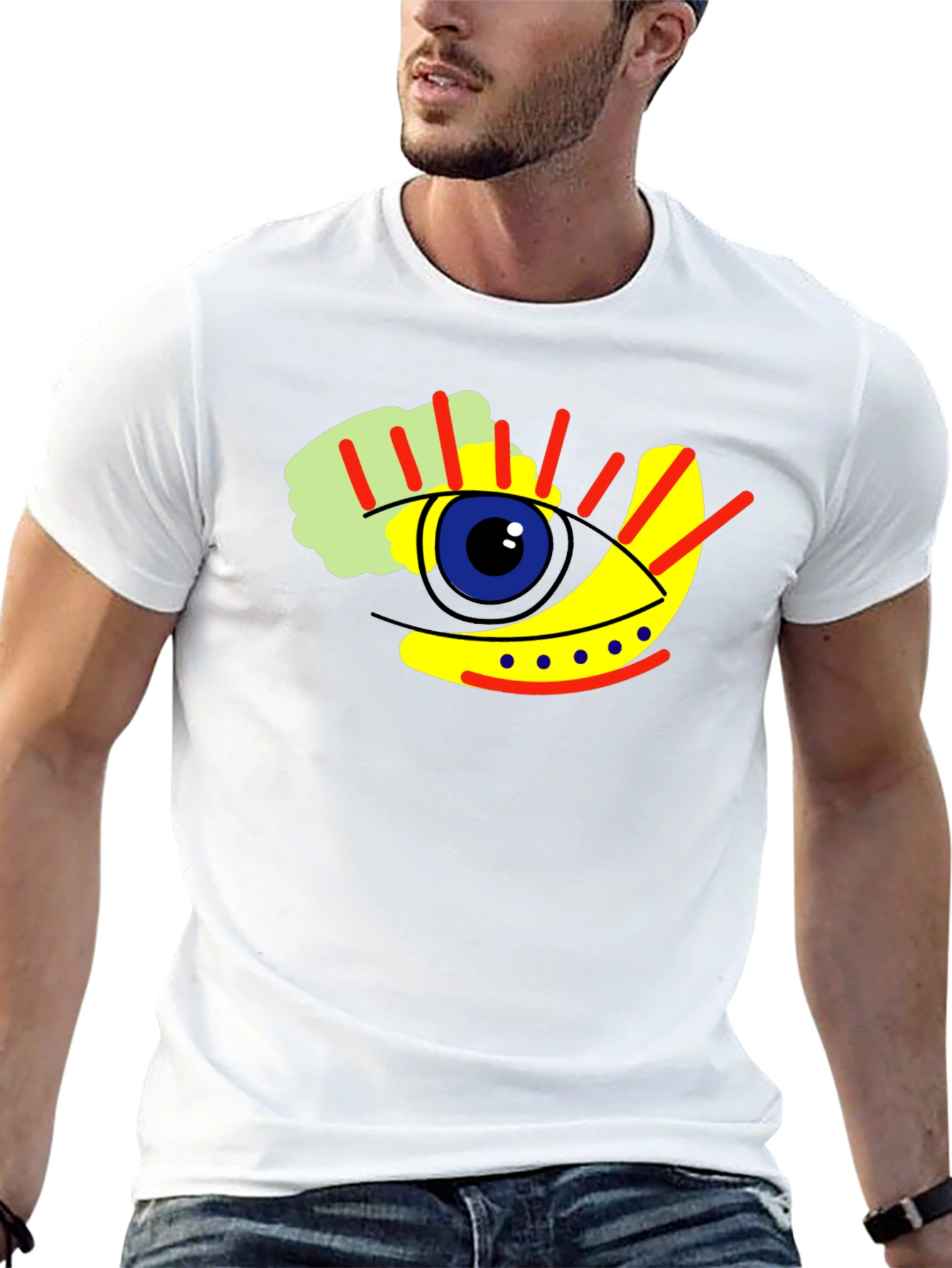 Abstract Eye Graphic T-Shirt - Modern Art Tee