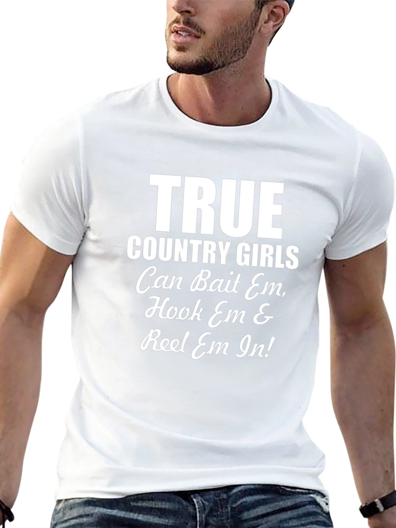 True Country Girls Fishing Graphic T-Shirt