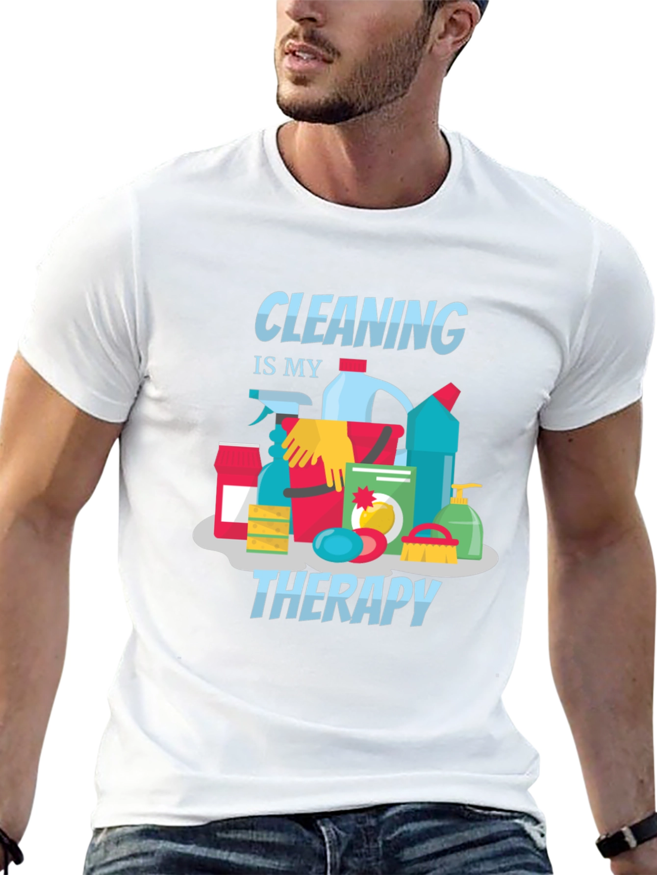 Cleaning is My Therapy Graphic Tee