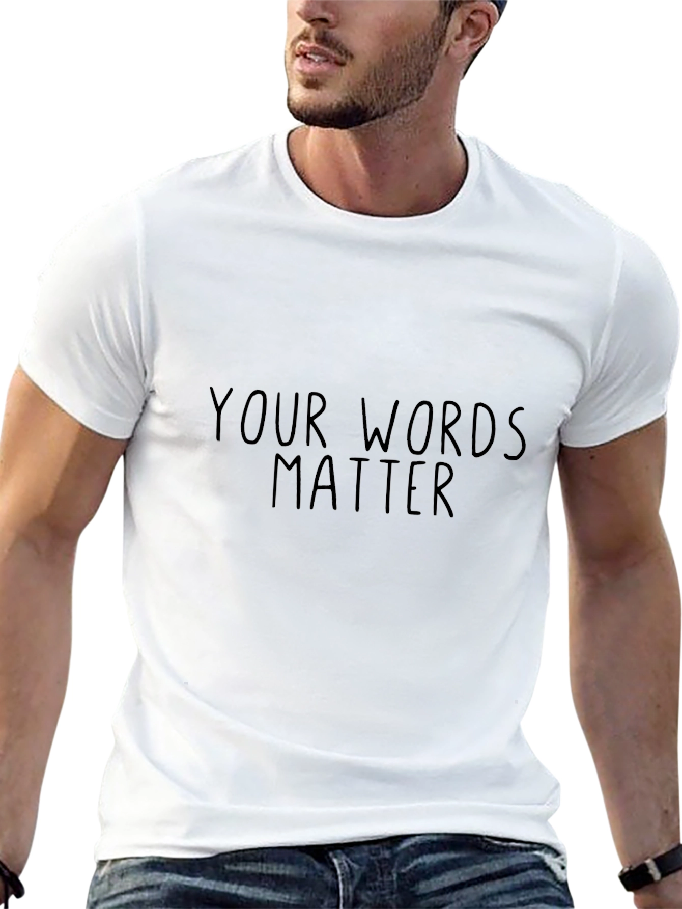 Your Words Matter Graphic Tee - Black