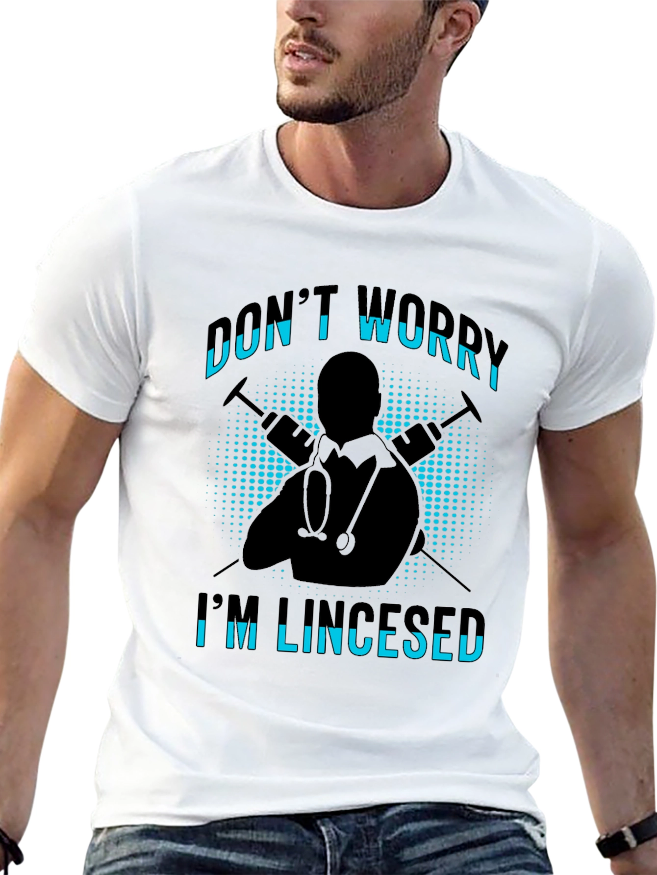 Dont Worry Im Licensed Black T-Shirt