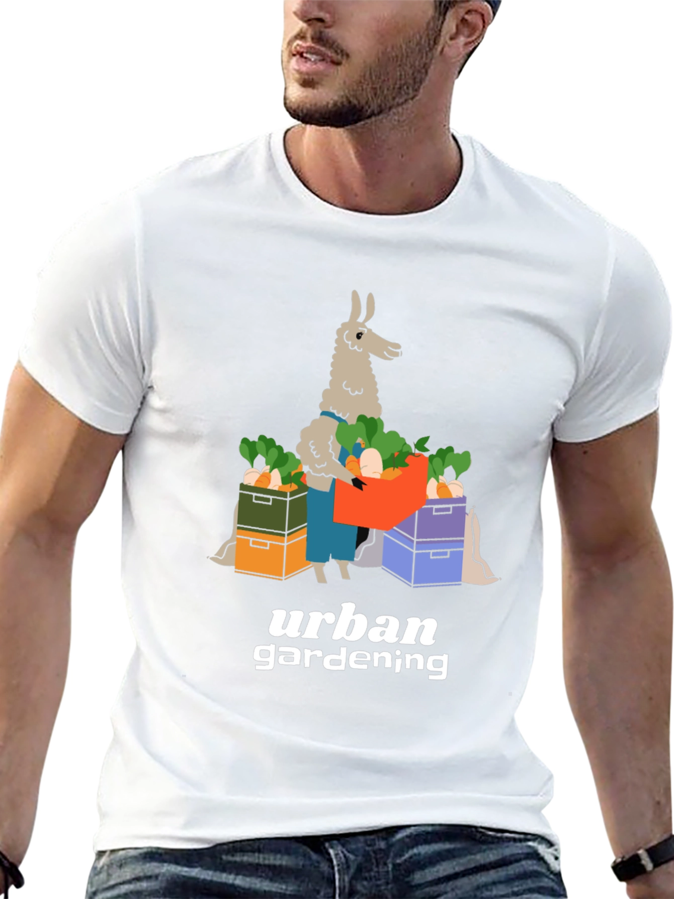 Urban Gardening Llama T-Shirt