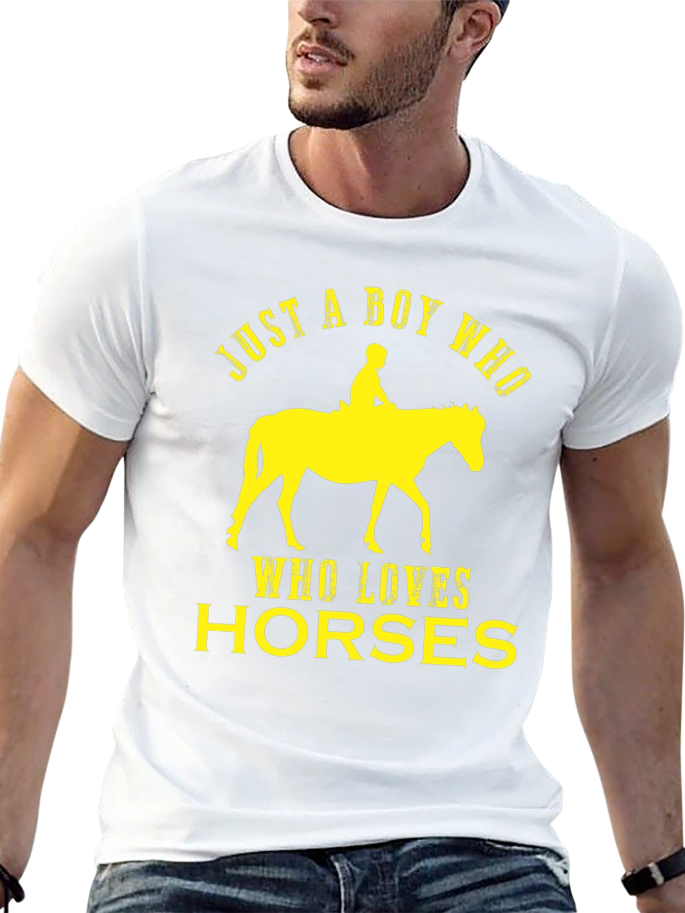 Boy Who Loves Horses Graphic Tee