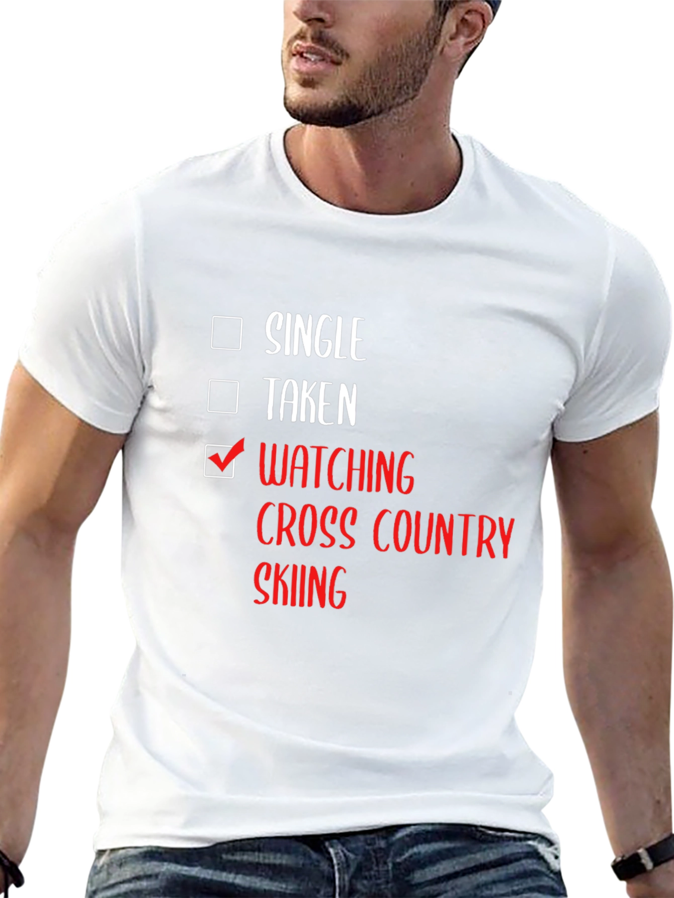 Watching Cross Country Skiing T-Shirt - Single Taken