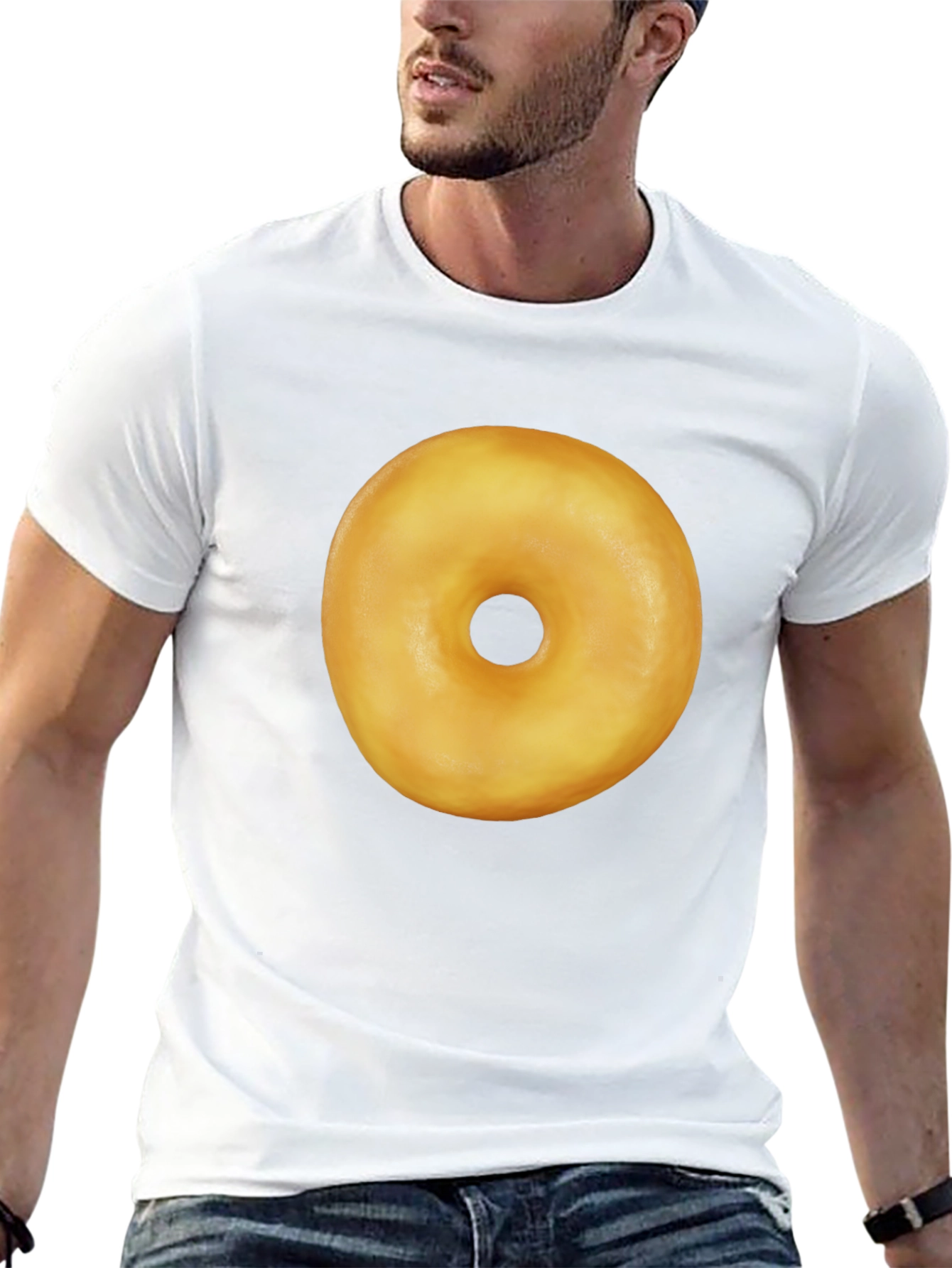 Donut Graphic Black T-Shirt Casual Wear