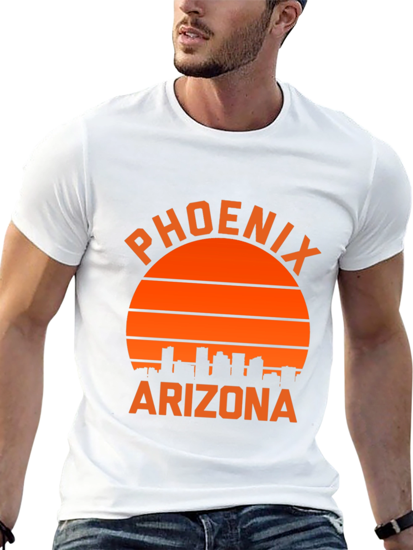 Phoenix Arizona Graphic Tee - Retro City Skyline