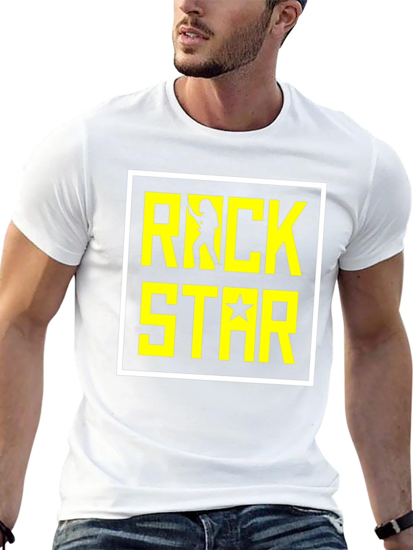 Rock Star Graphic T-Shirt - Black Cotton Tee