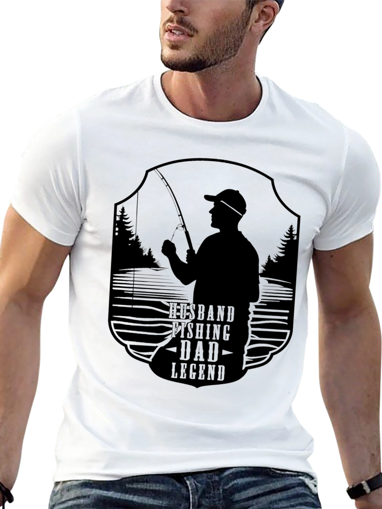 Husband Fishing Dad Legend T-Shirt