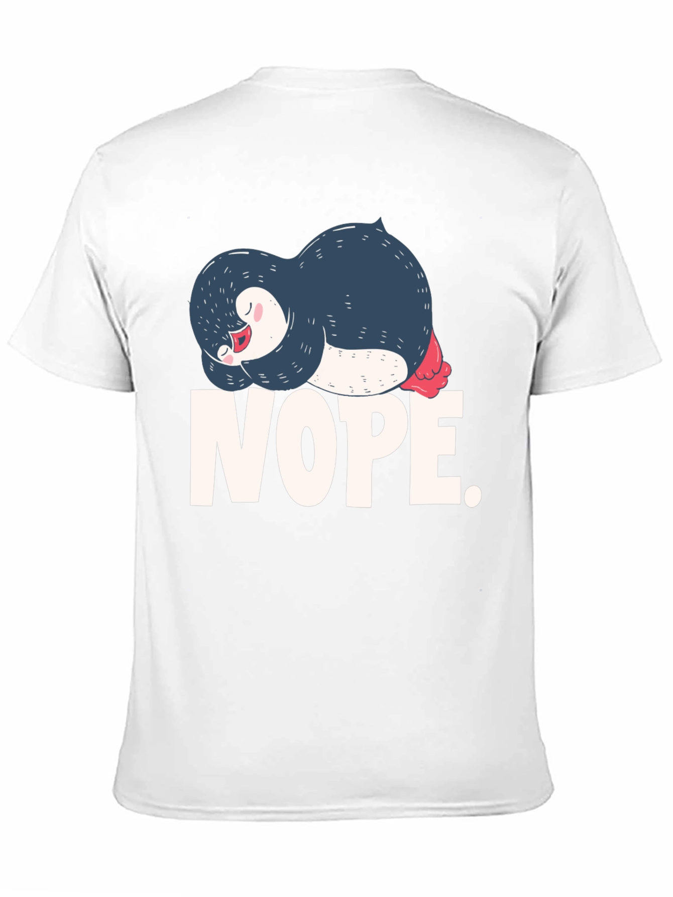 Nope Penguin Graphic Tee - Comfy Relaxed Fit