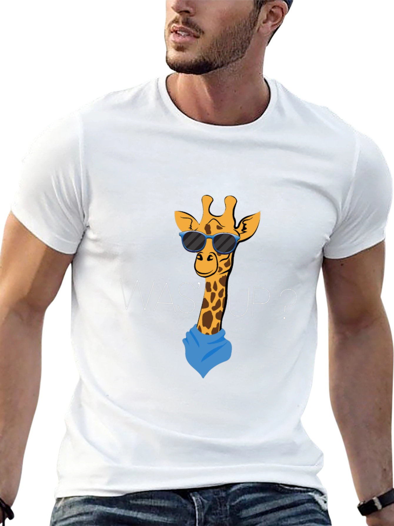 Cool Giraffe Graphic Tee - Was Up?