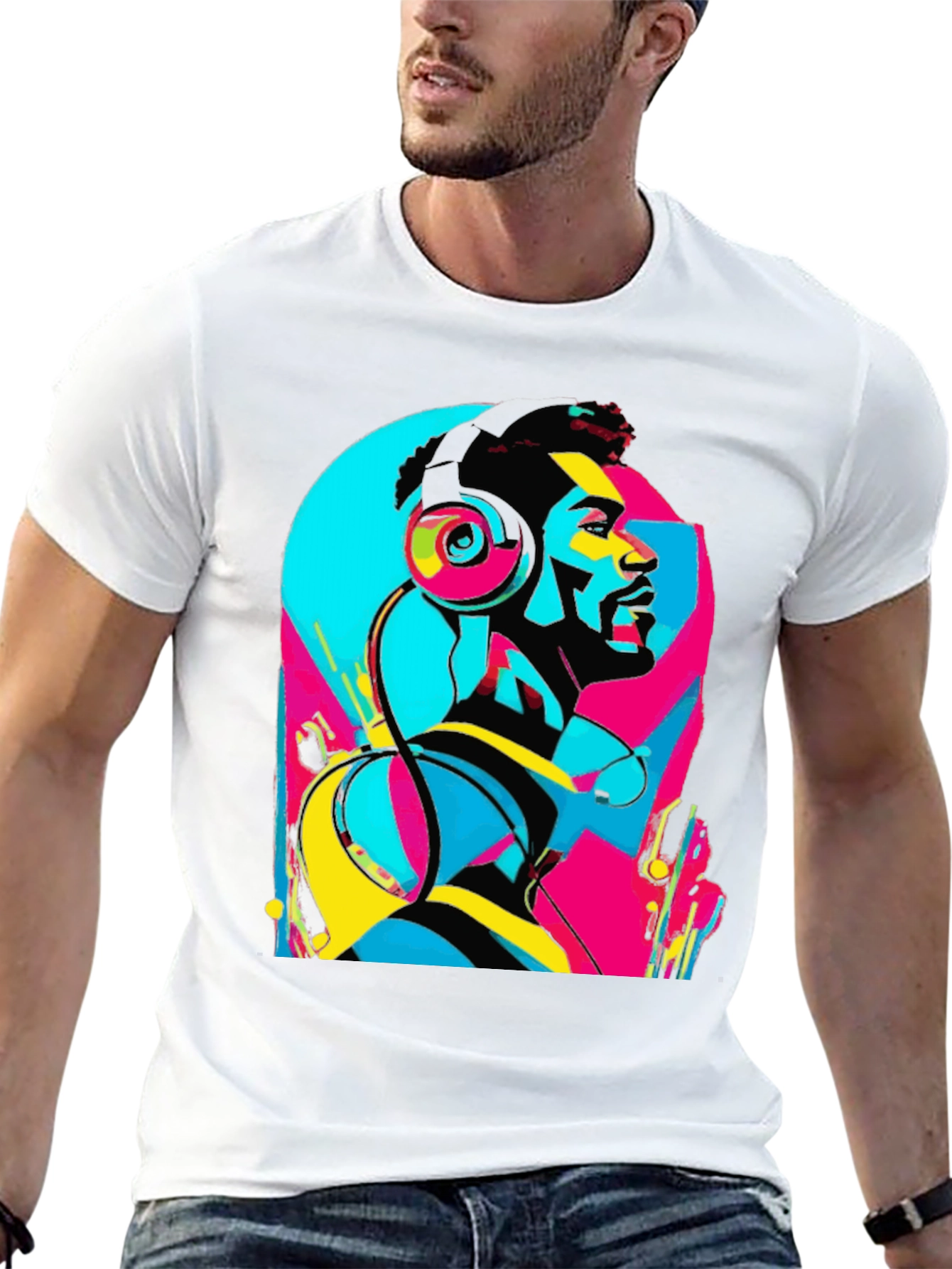Abstract Music Lover Graphic Tee