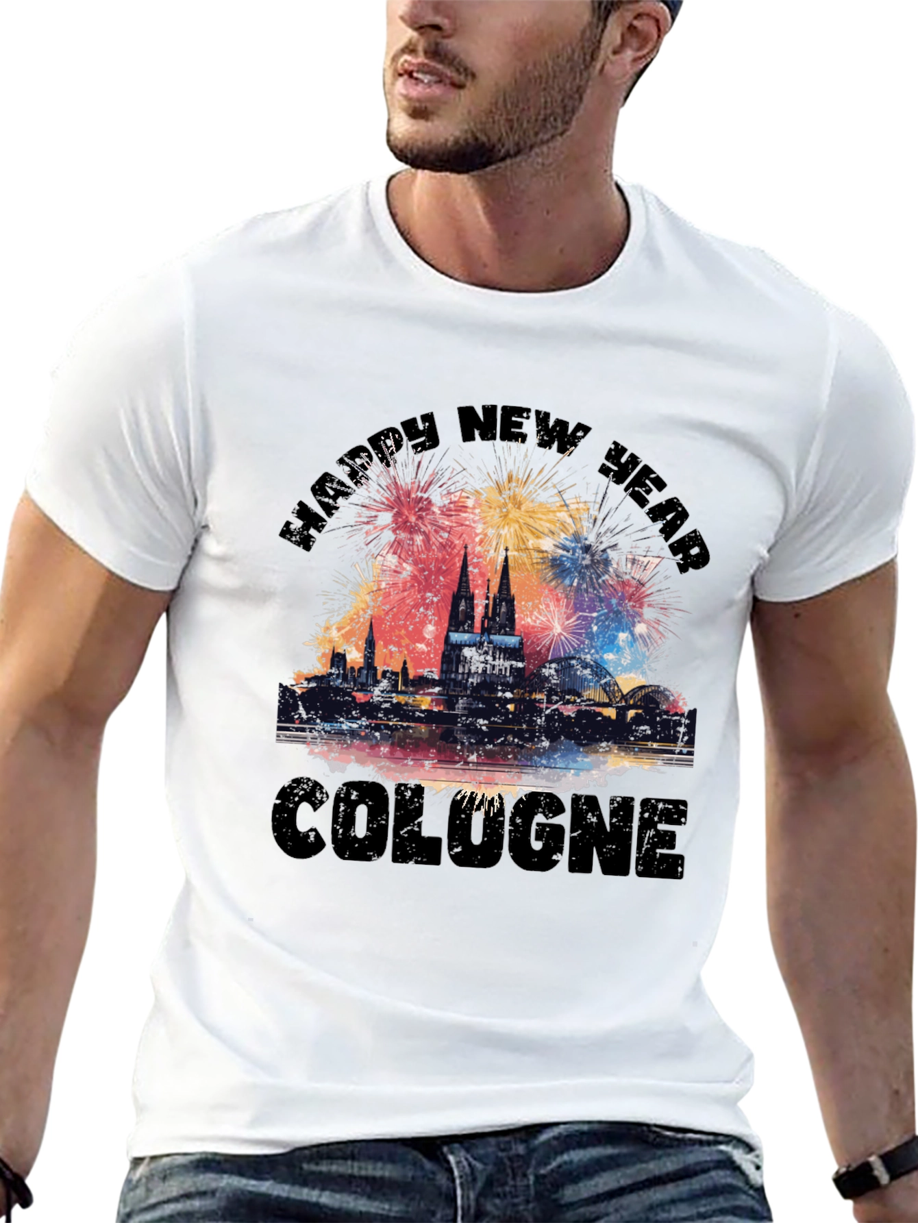 Happy New Year Cologne Graphic T-Shirt