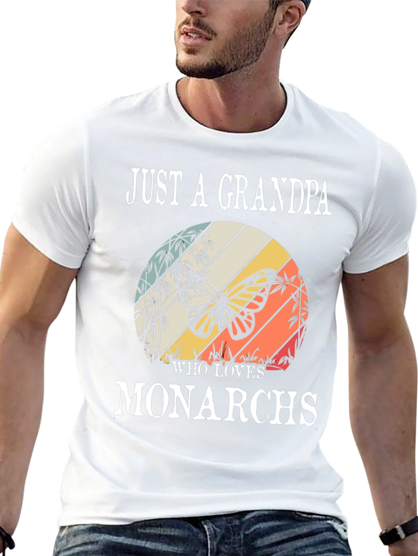 Grandpa Monarch Butterfly T-Shirt