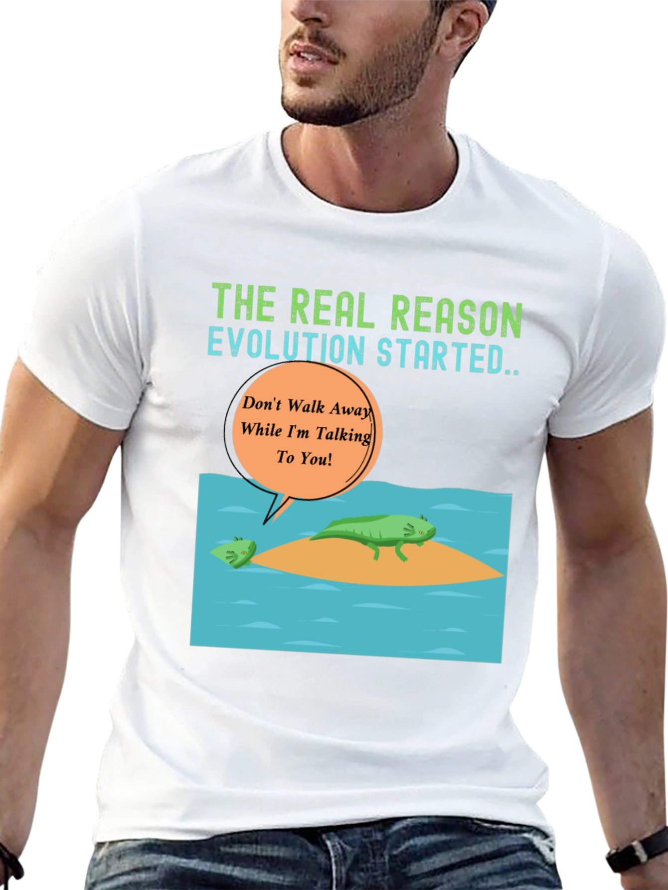 Evolution Axolotl T-Shirt - Dont Walk Away Talking Tee