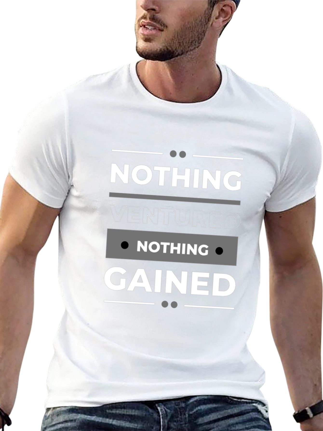 Nothing Ventured Nothing Gained Black T-Shirt