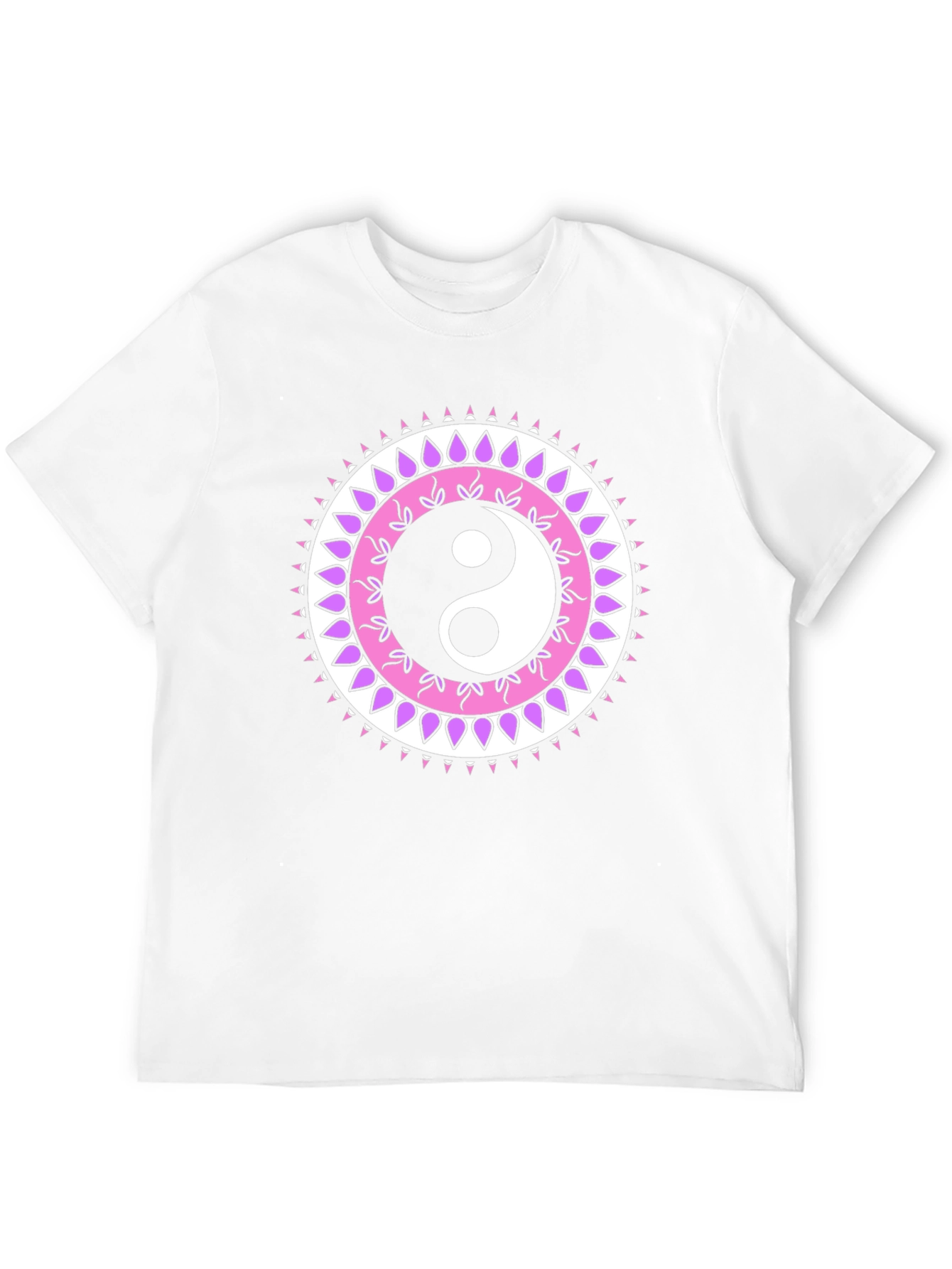 Yin Yang Mandala Graphic Tee - Black
