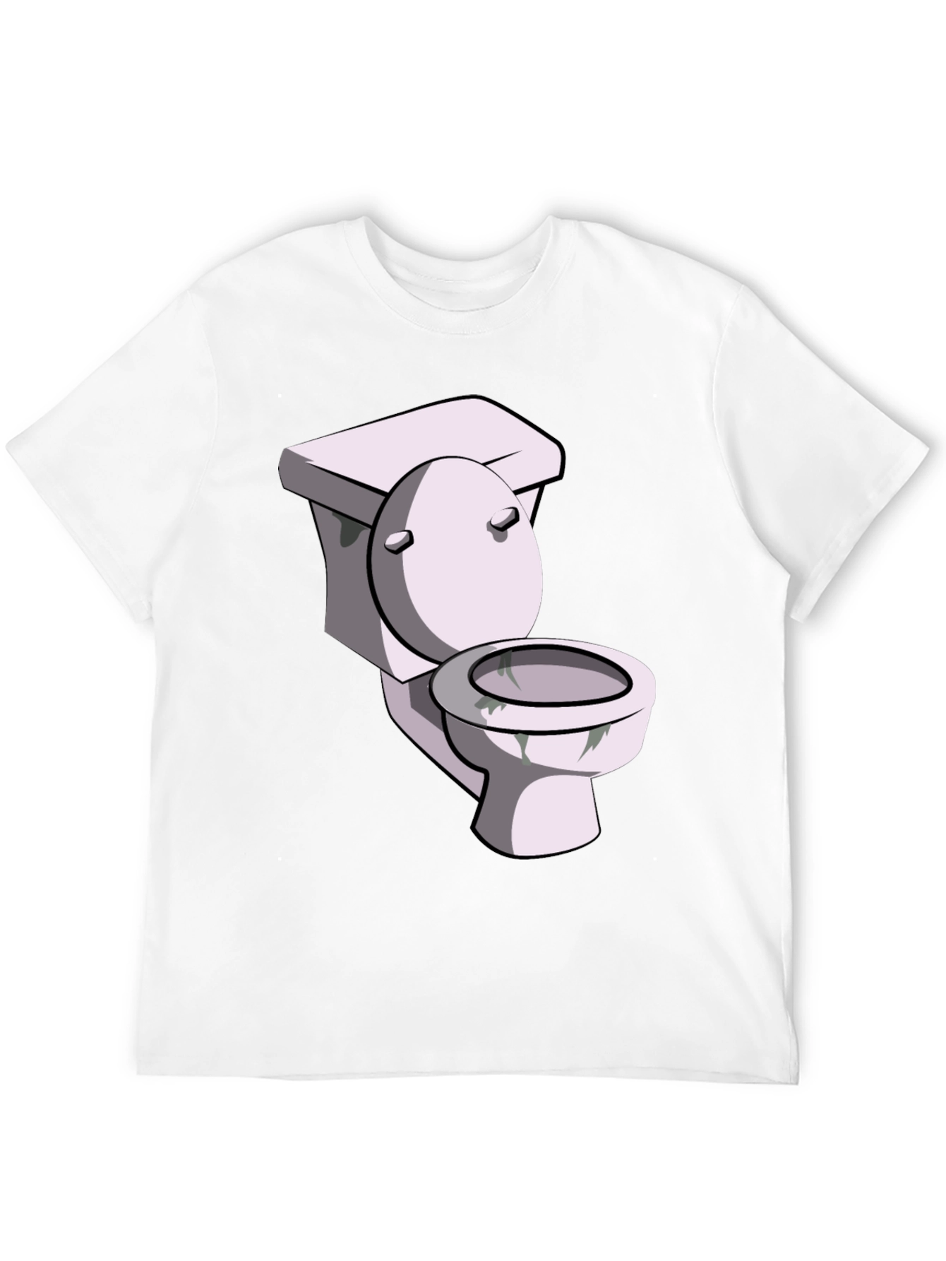 Toilet Humor Graphic Tee - Black