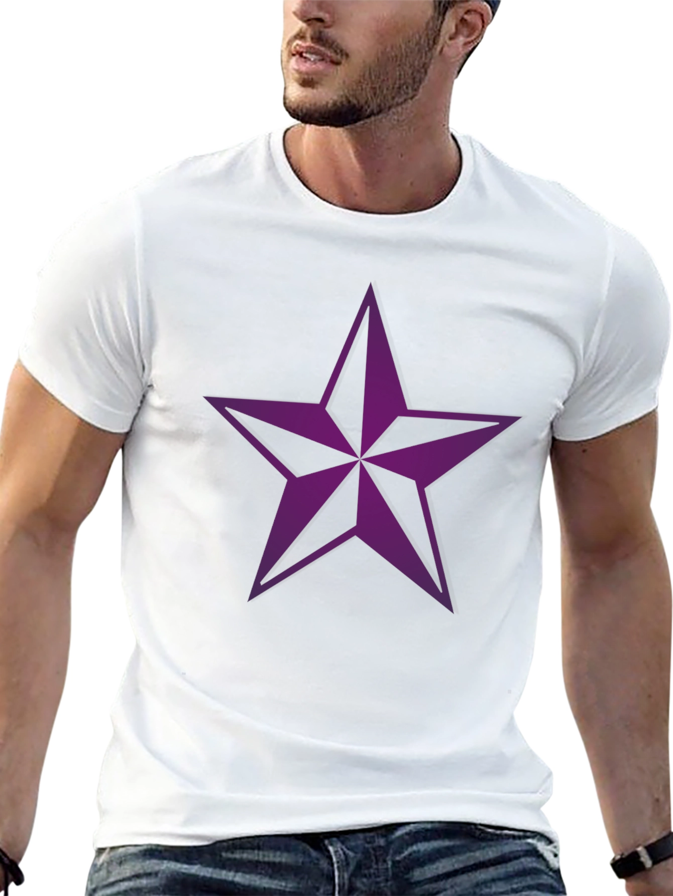 Star Graphic Tee - Mens Black Crewneck