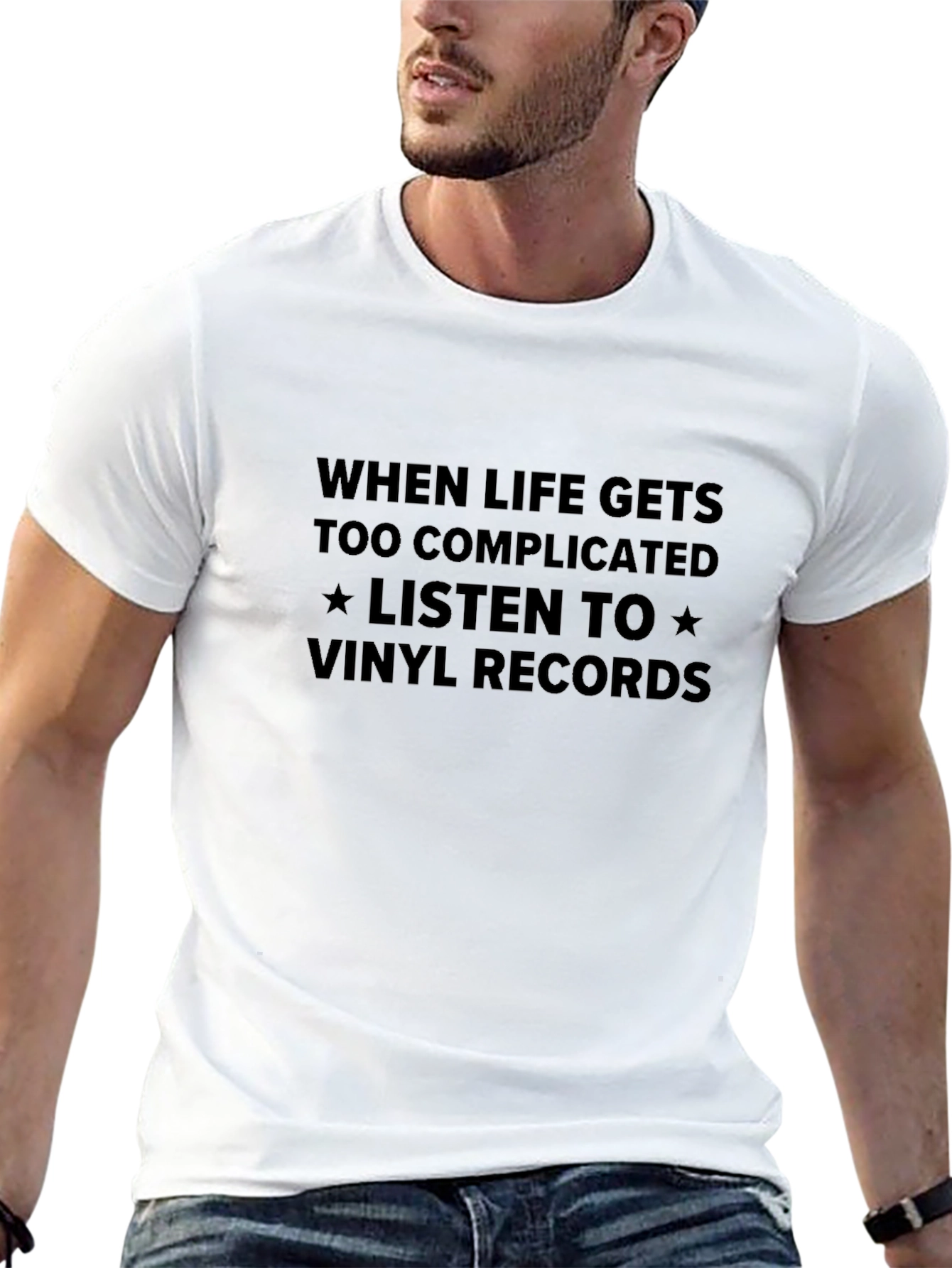 Vinyl Records Graphic T-Shirt