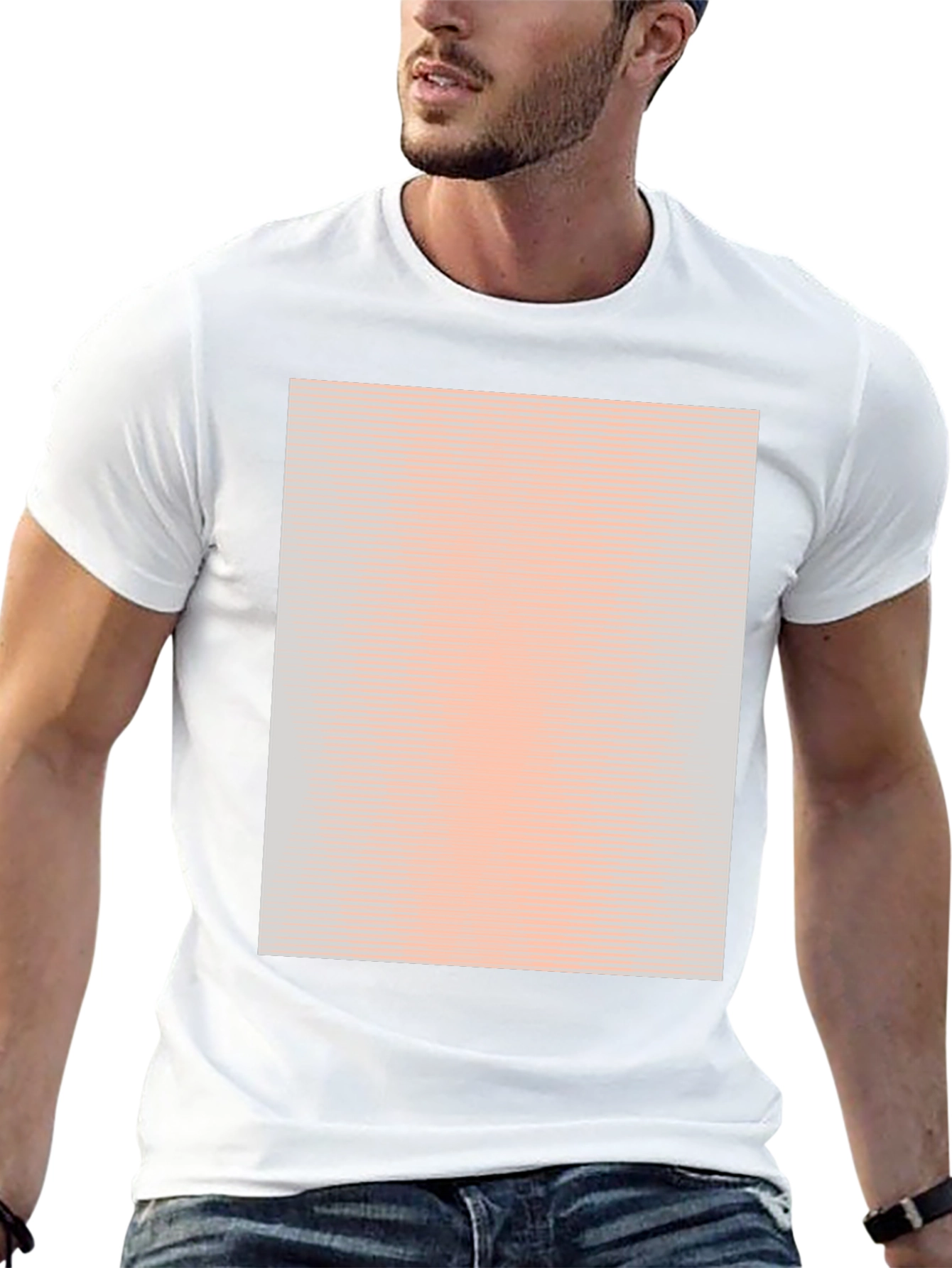 Mens Black Crew Neck T-Shirt with Graphic Print