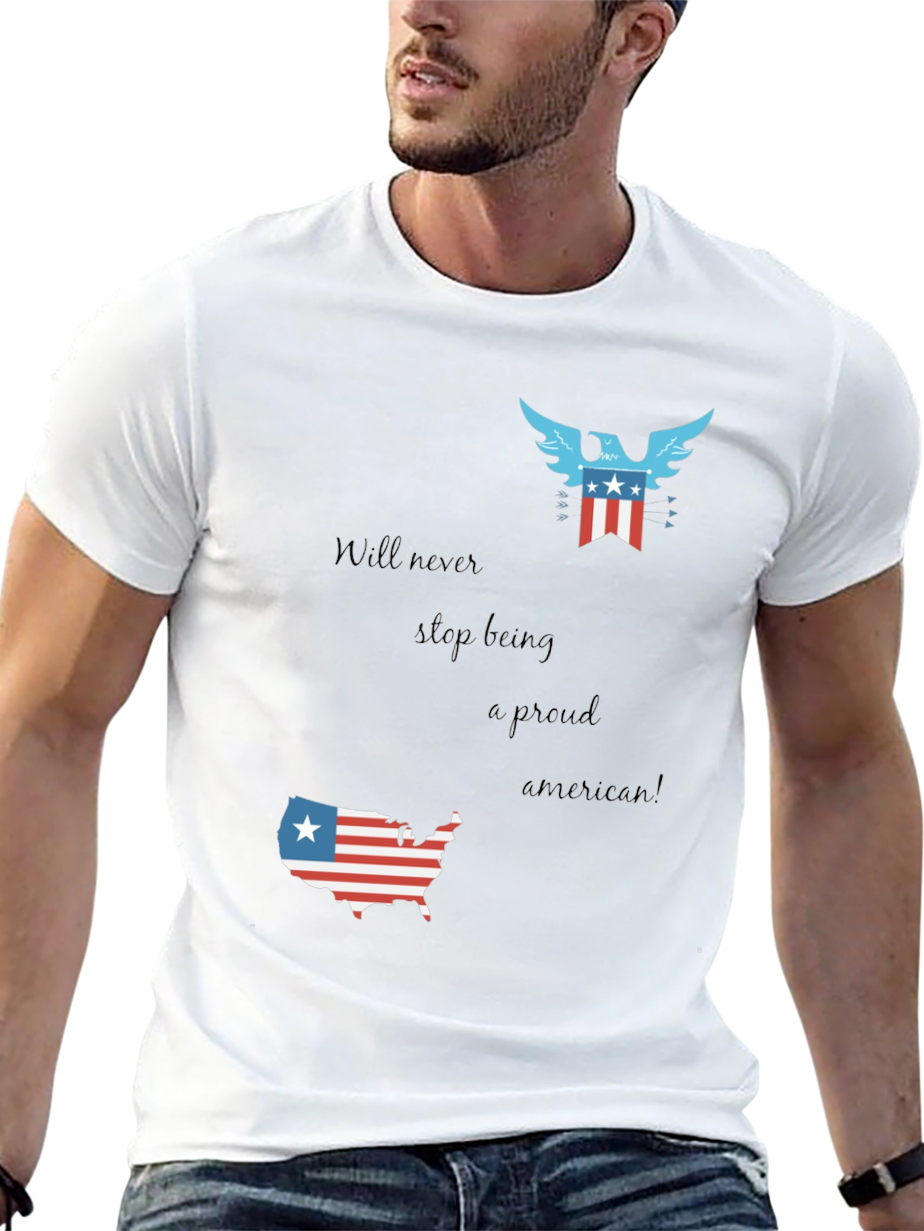 Patriotic Pride T-Shirt - Never Stop Being American