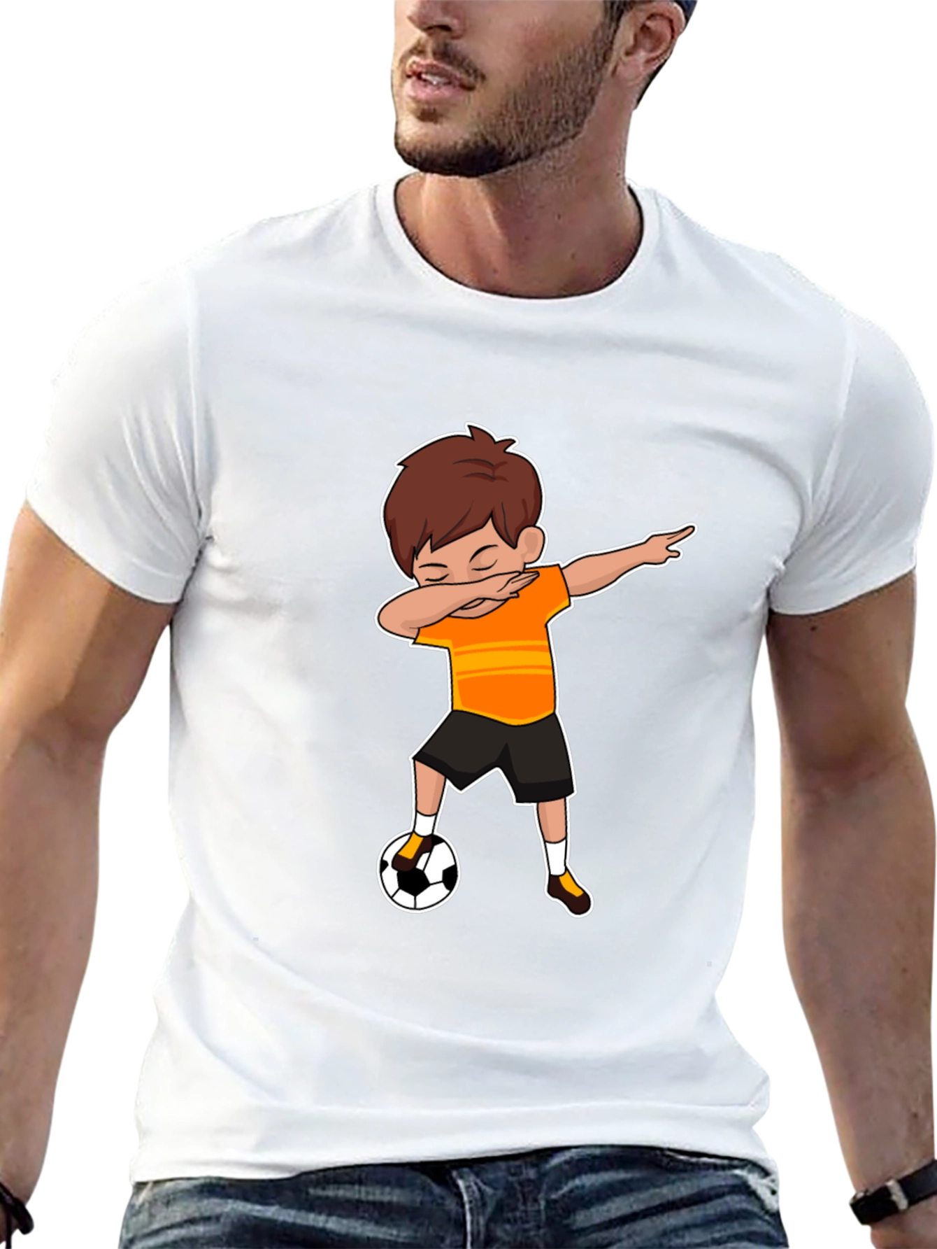 Dabbing Soccer Kid Graphic Tee