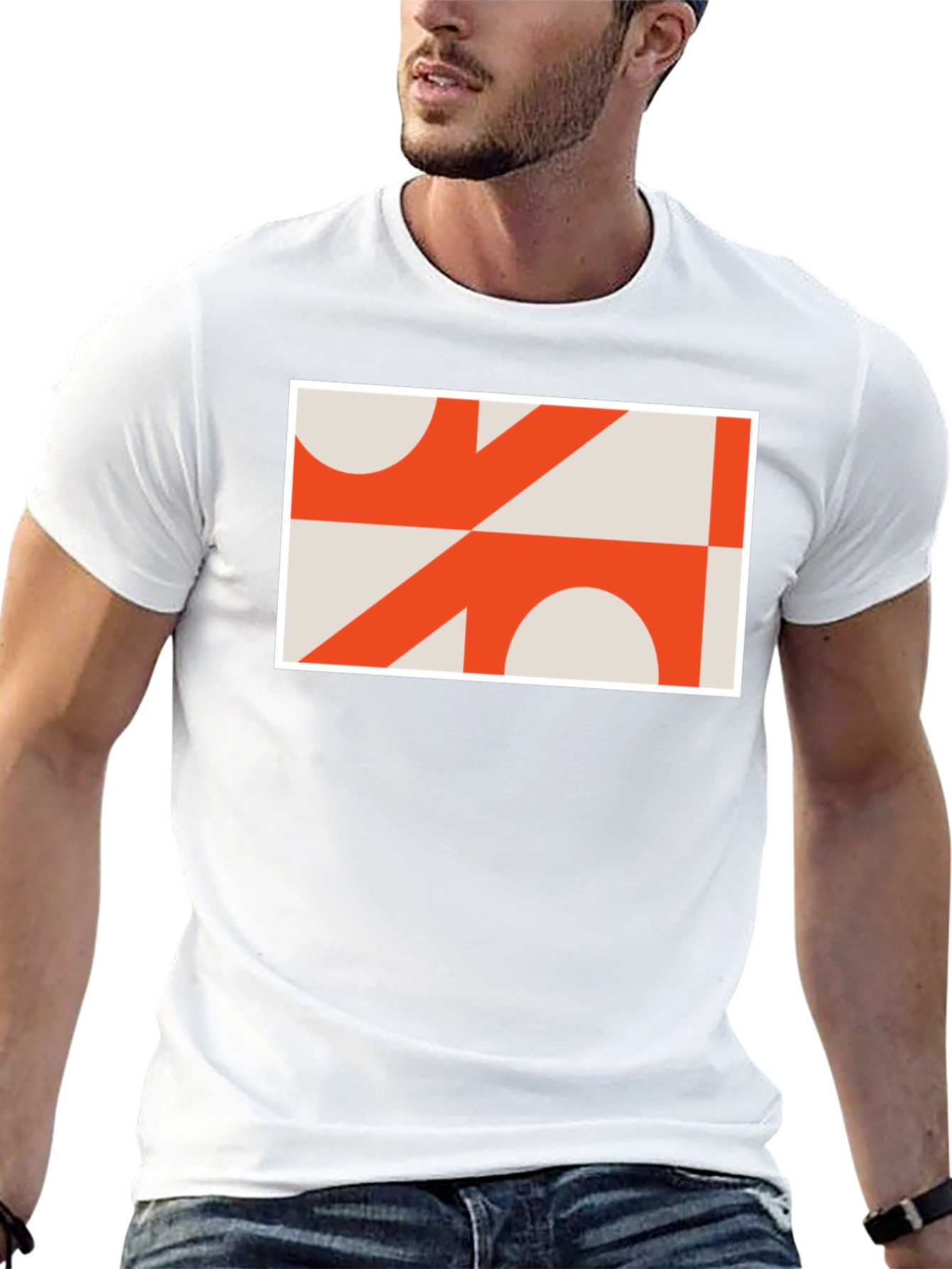 Abstract Geometric Graphic Tee - Modern Art T-Shirt