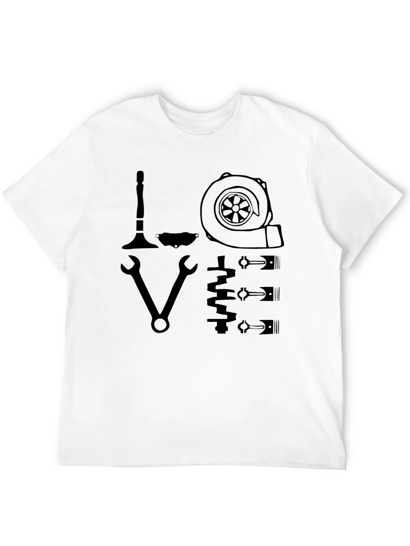 Mechanic LOVE Graphic Print T-Shirt