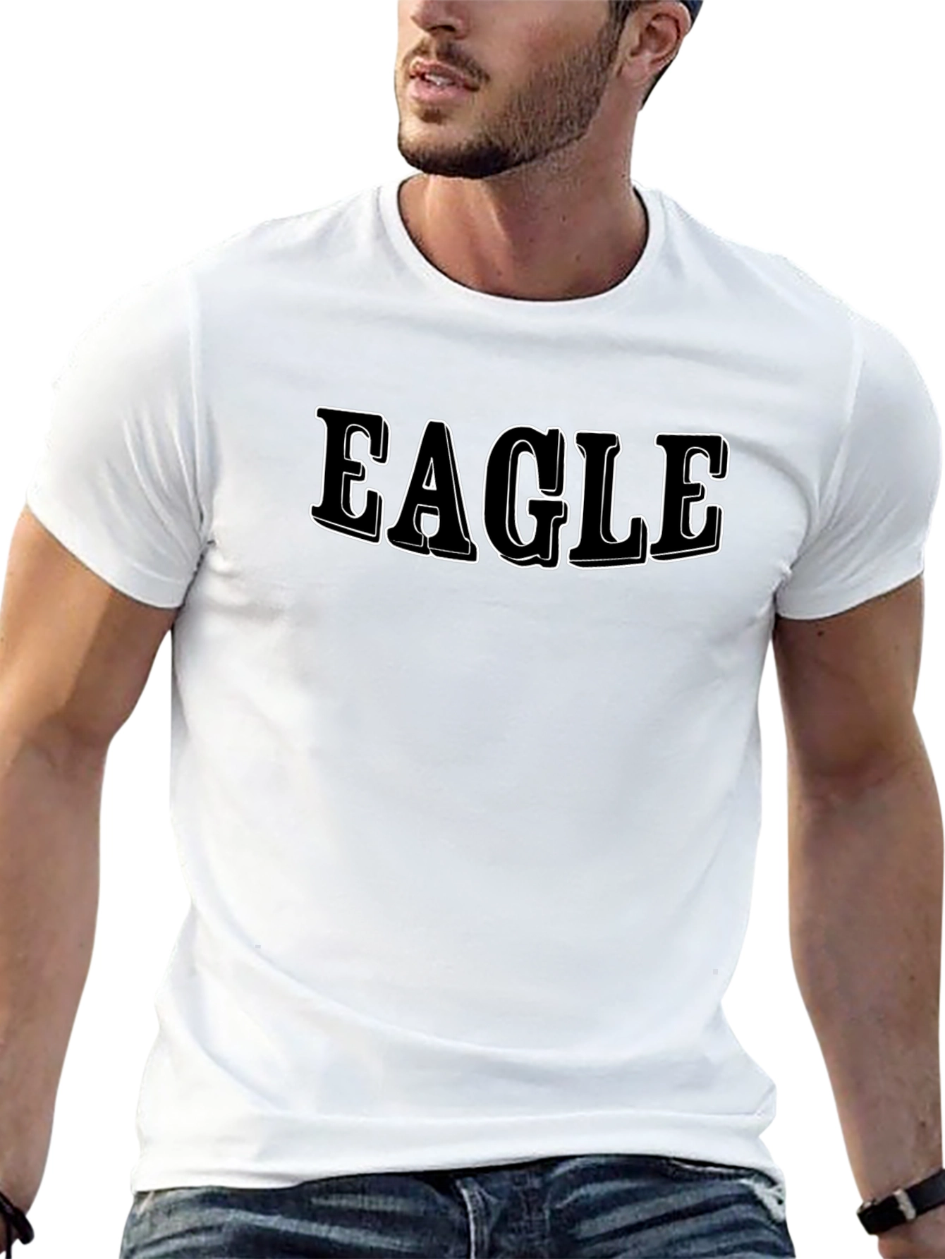 Black EAGLE Graphic Tee - Stylish Comfort